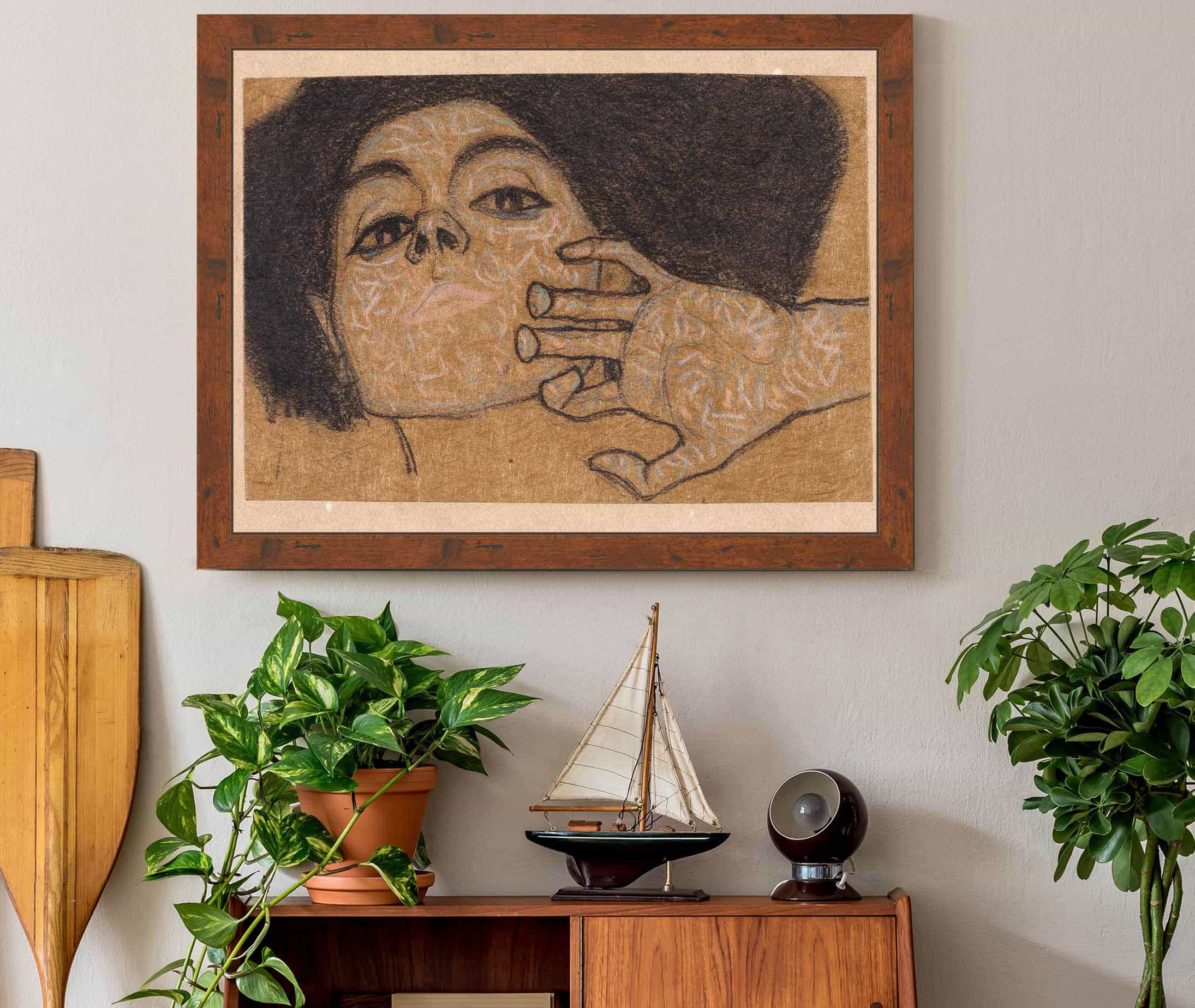 Head Of A Woman by Egon Schiele - Image 3