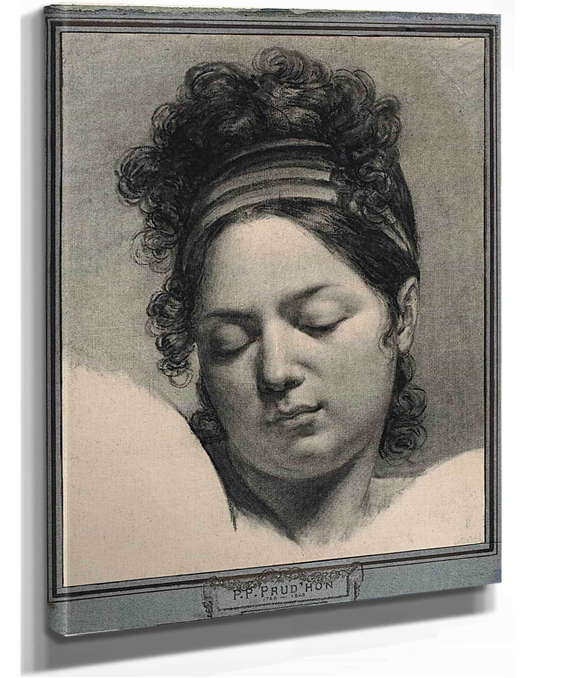 Head Of A Woman by Pierre Paul Prudhon - Image 2