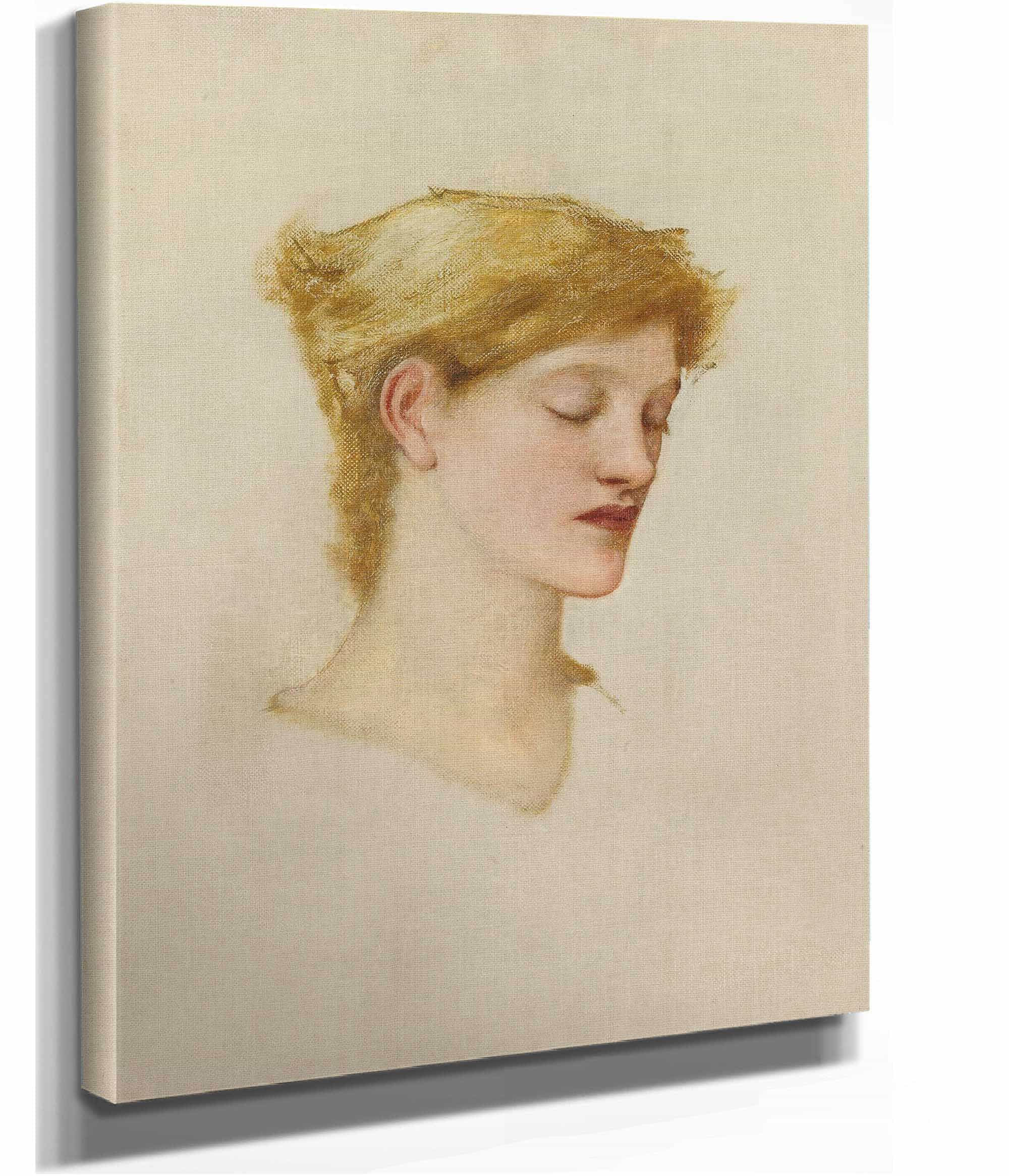 Head Of A Woman by Sir Edward Coley Burne Jones - Image 4