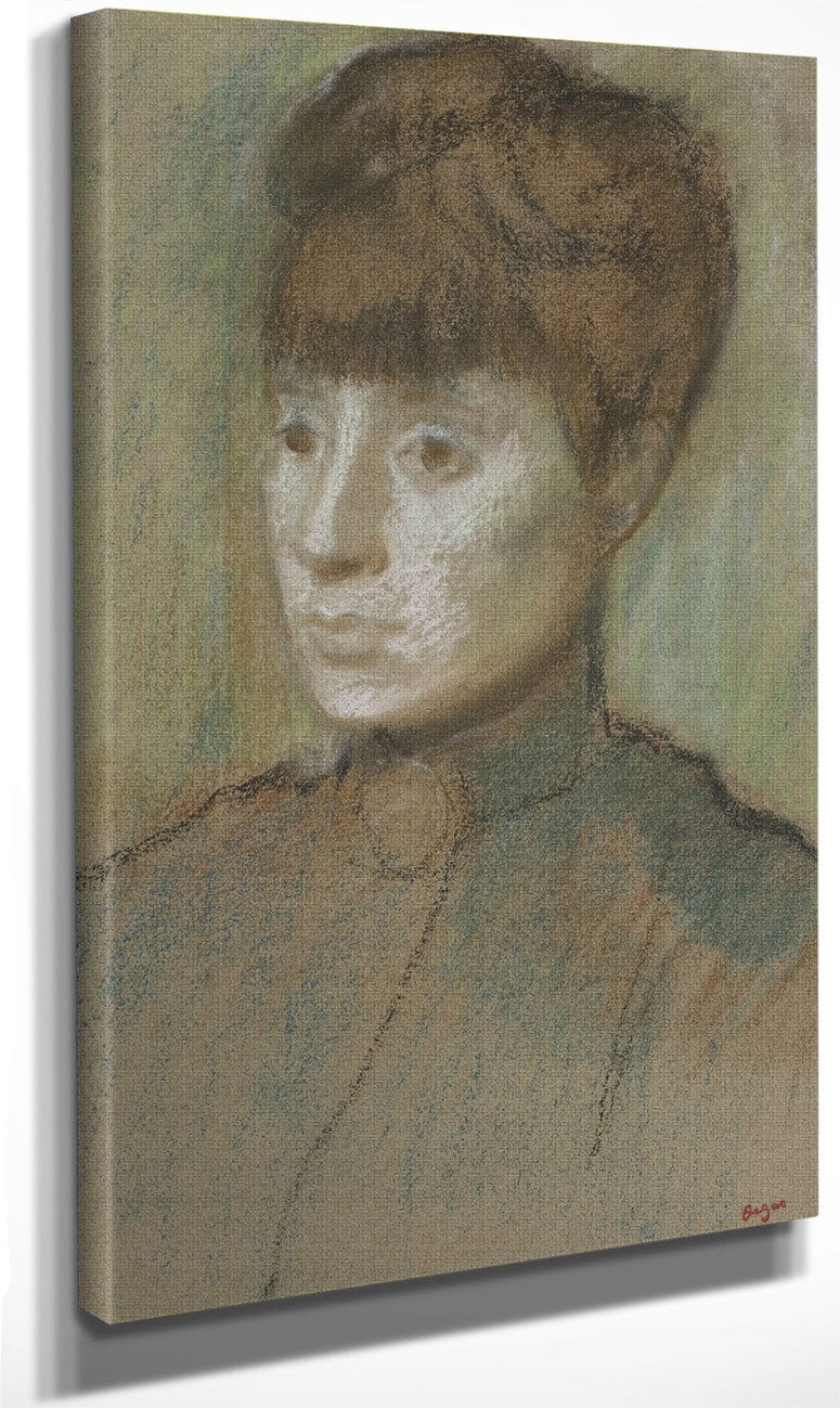Head Of A Woman By Edgar Degas