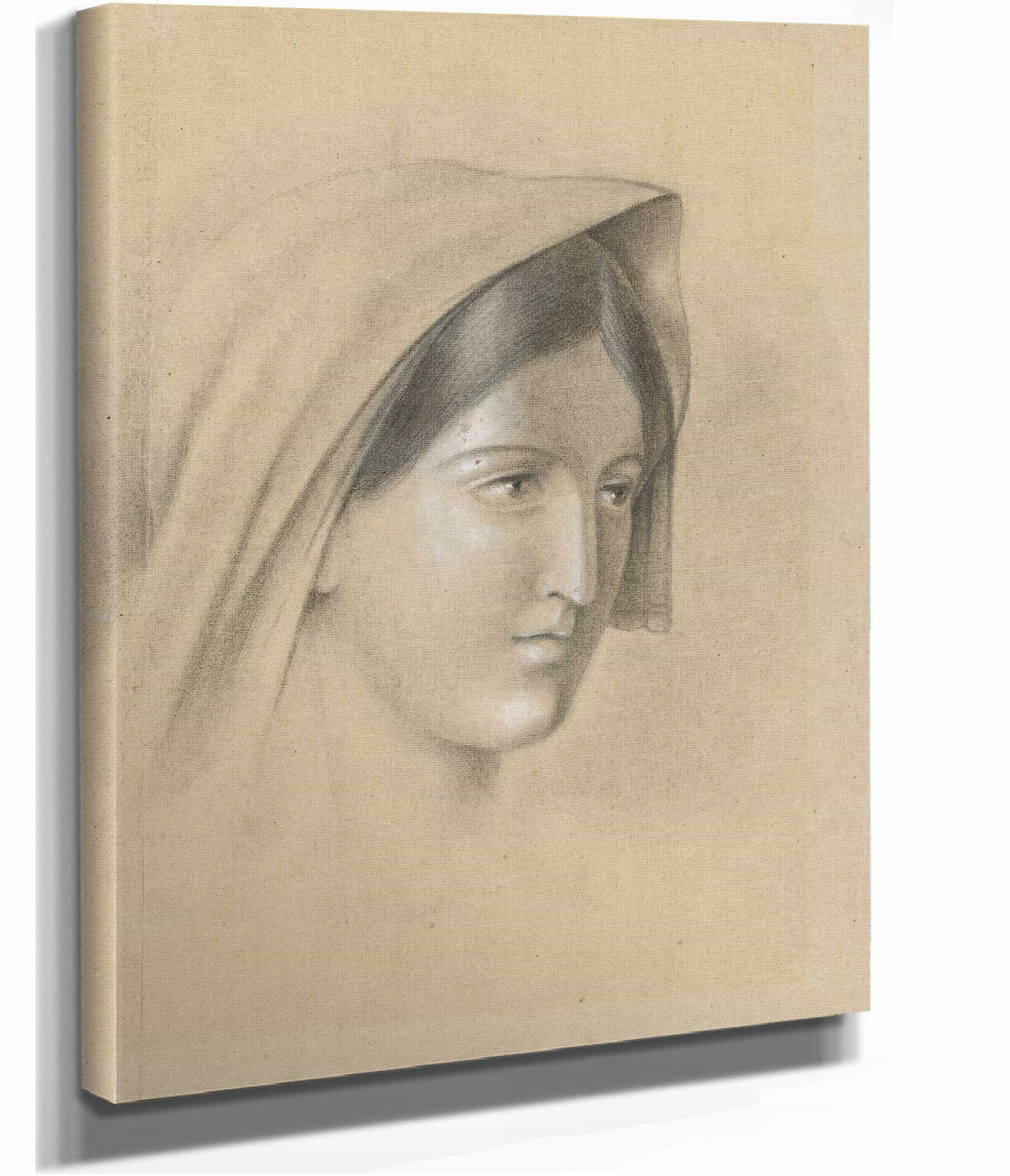 Head Of A Woman In A Scarf by Ladislav Mednyanszky - Image 2