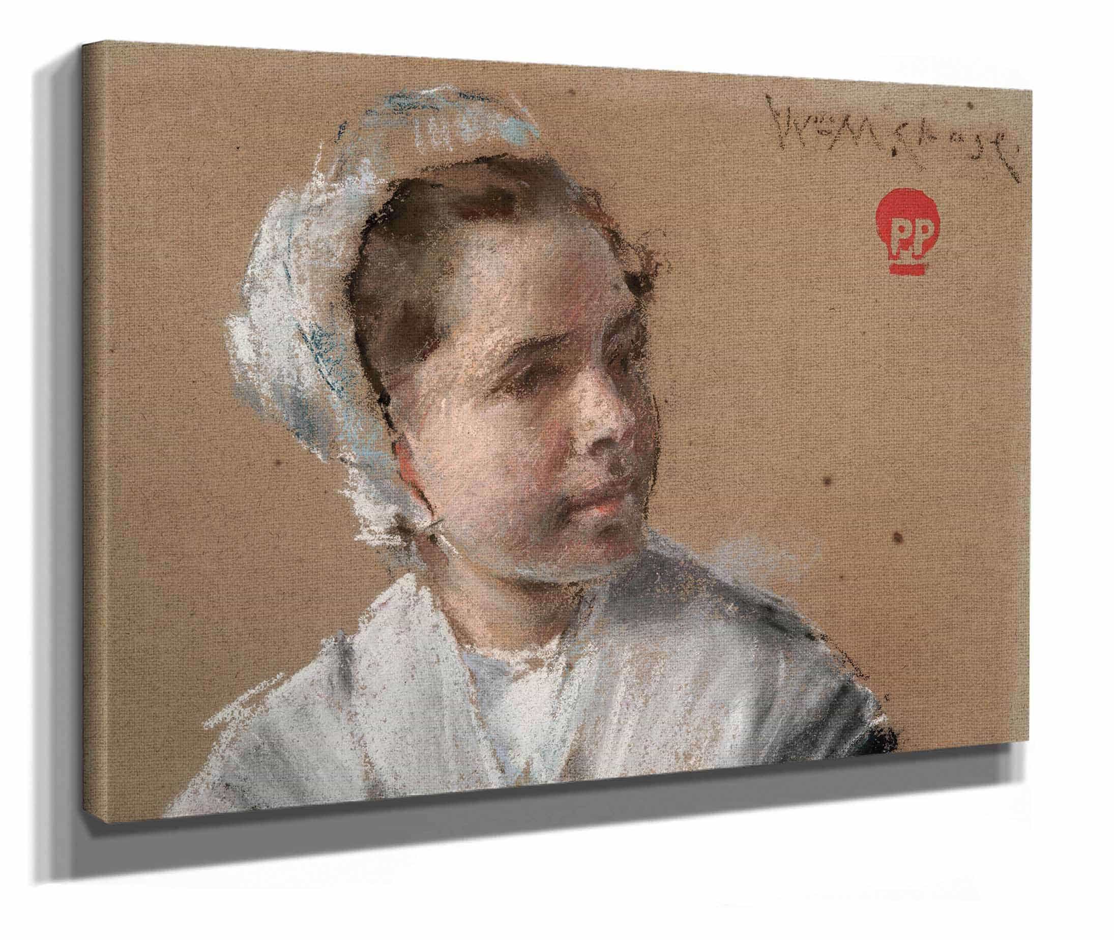 Head Of A Young Girl by William Merritt Chase - Image 2