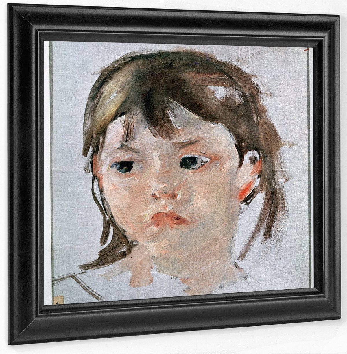 Head Of A Young Girl (Oil On Canvas) By Mary Cassatt - Image 6