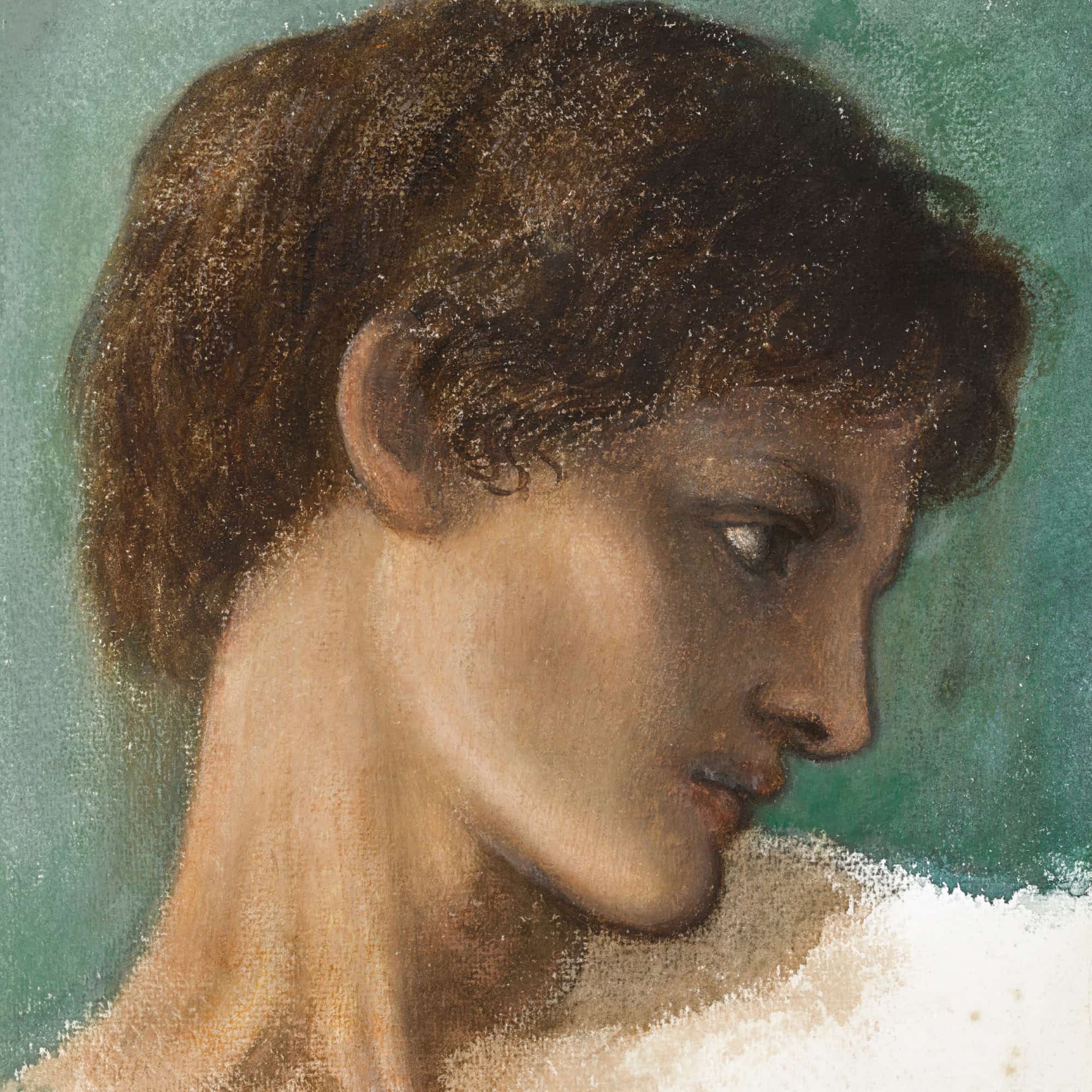 Head Of A Young Man by Sir Edward Coley Burne Jones - Image 4