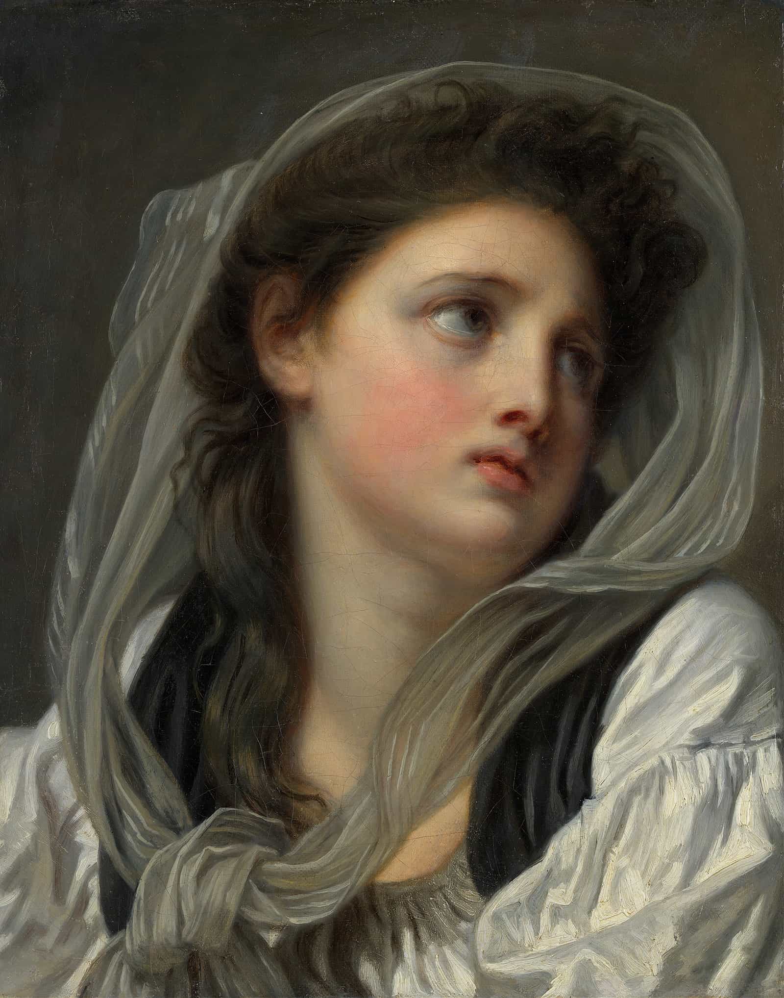 Head Of A Young Woman S by Jean Baptiste Greuze - Image 2