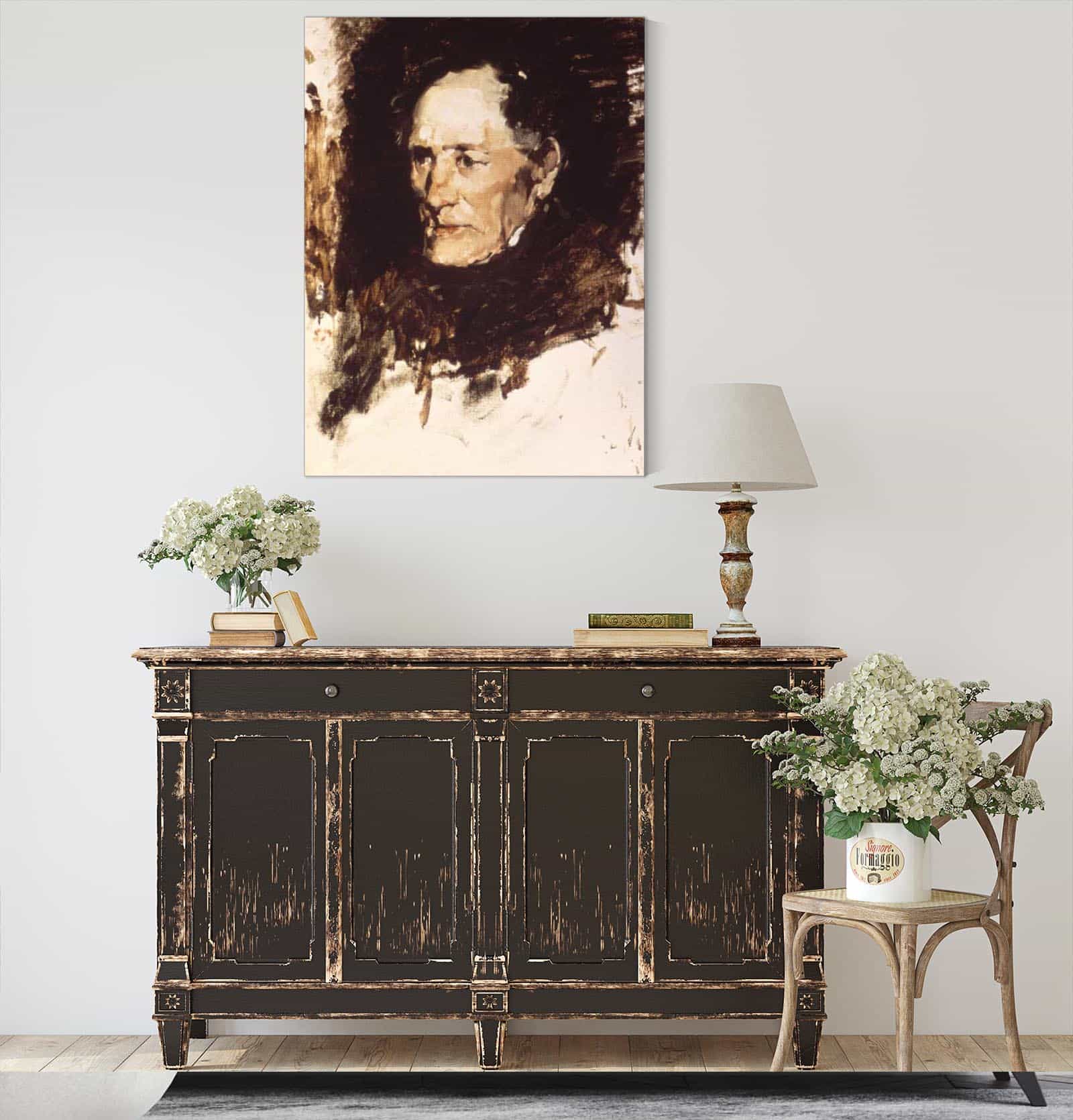 Head Of An Old Man by Frank Duveneck - Image 4