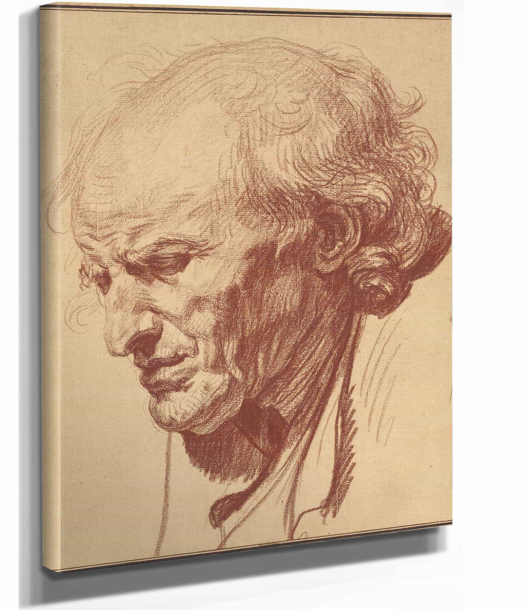 Head Of An Old Man by Jean Baptiste Greuze