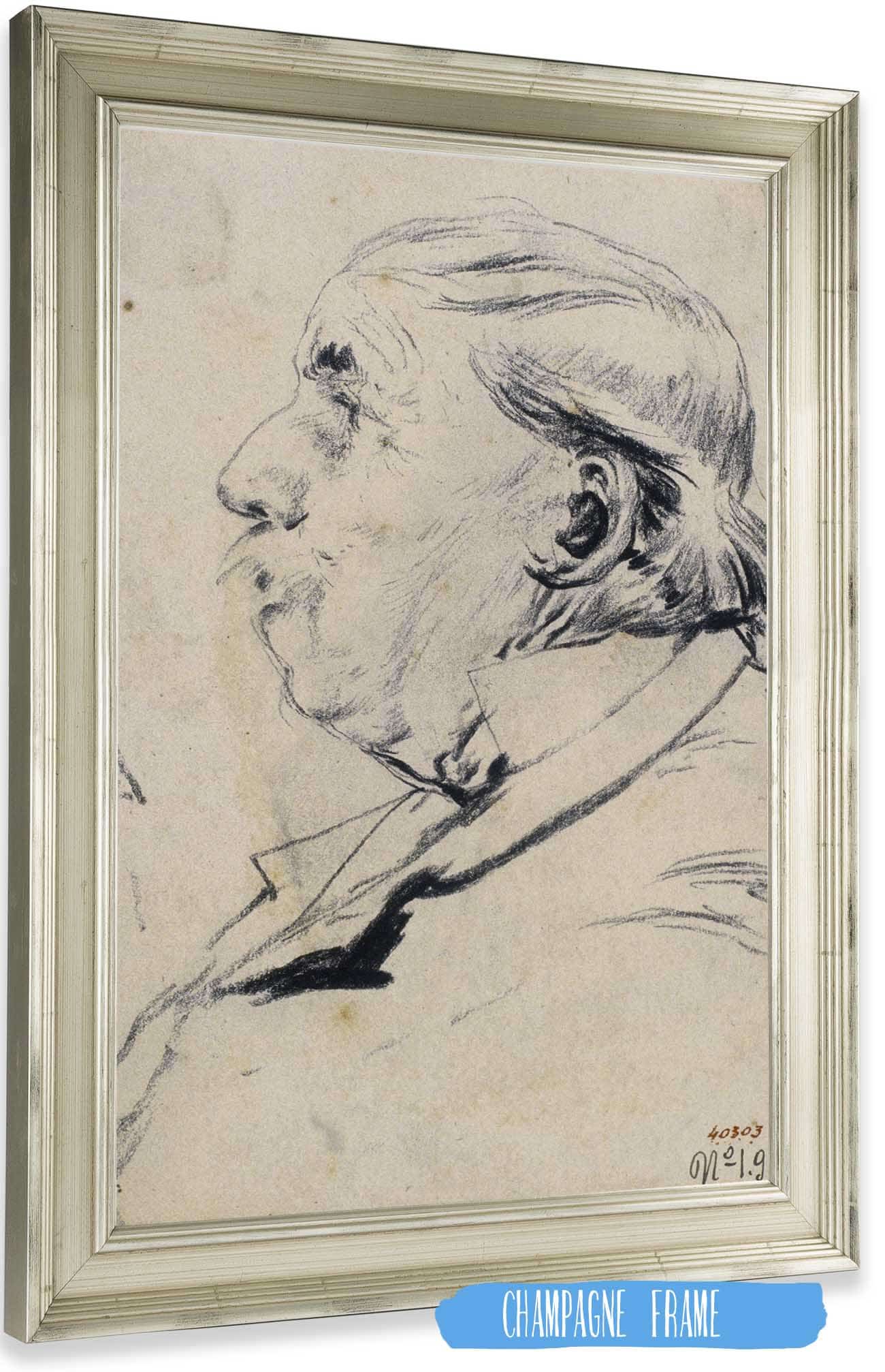 Head Of An Old Man by Santiago Rusinol