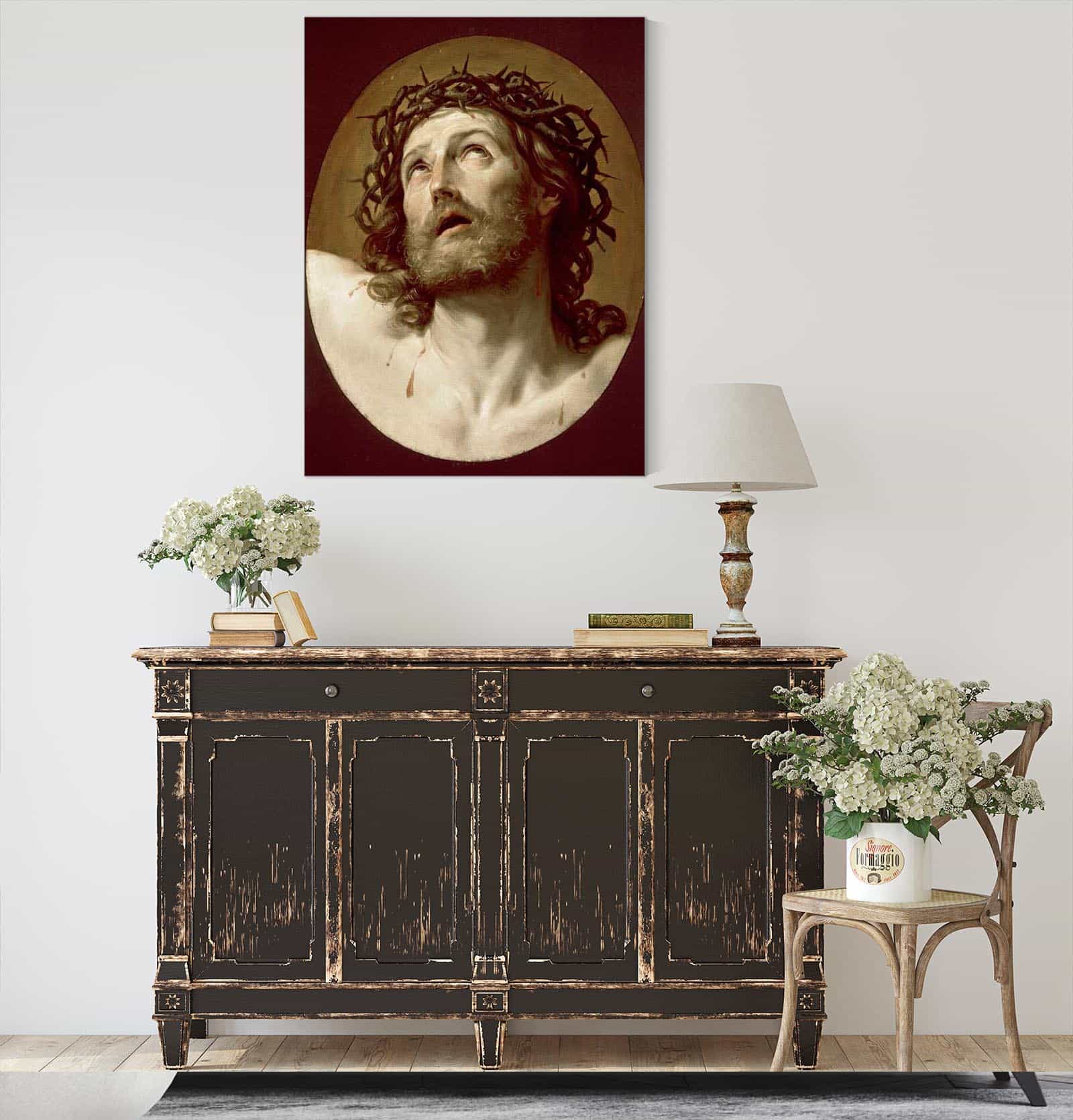 Head Of Christ Crowned With Thorns Early S by Guido Reni - Image 4