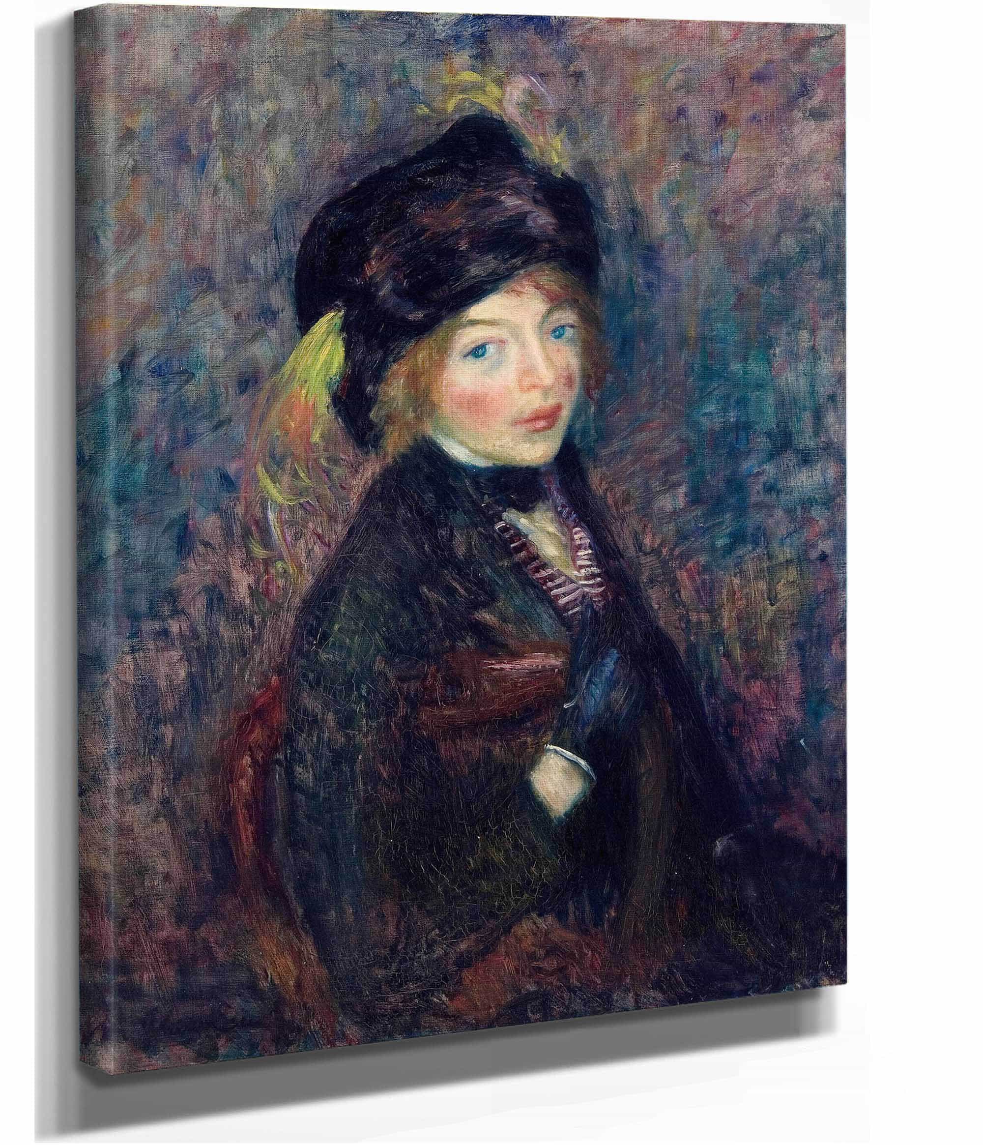 Head Of Girl Feather In Turban by William James Glackens - Image 2