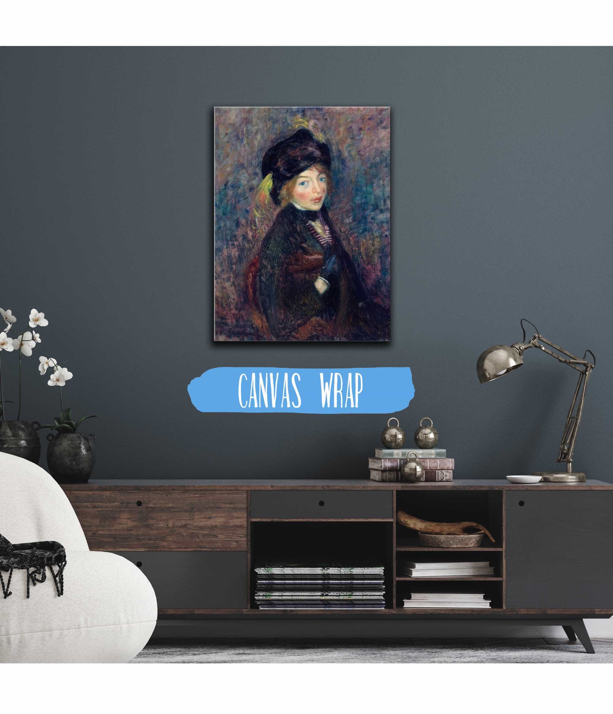 Head Of Girl Feather In Turban by William James Glackens - Image 3