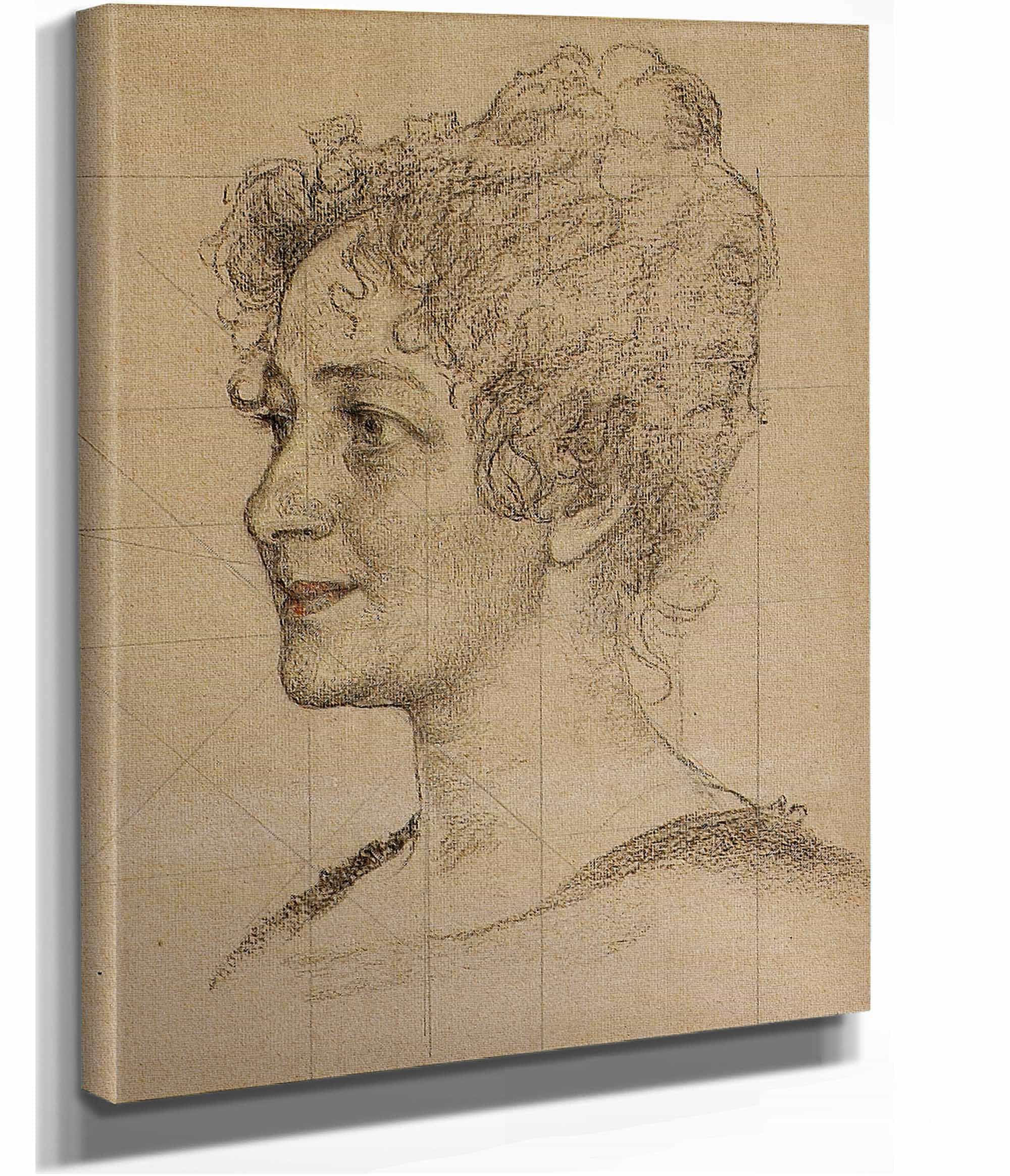 Head Study Mrs Signe Thiel by Carl Larsson - Image 2