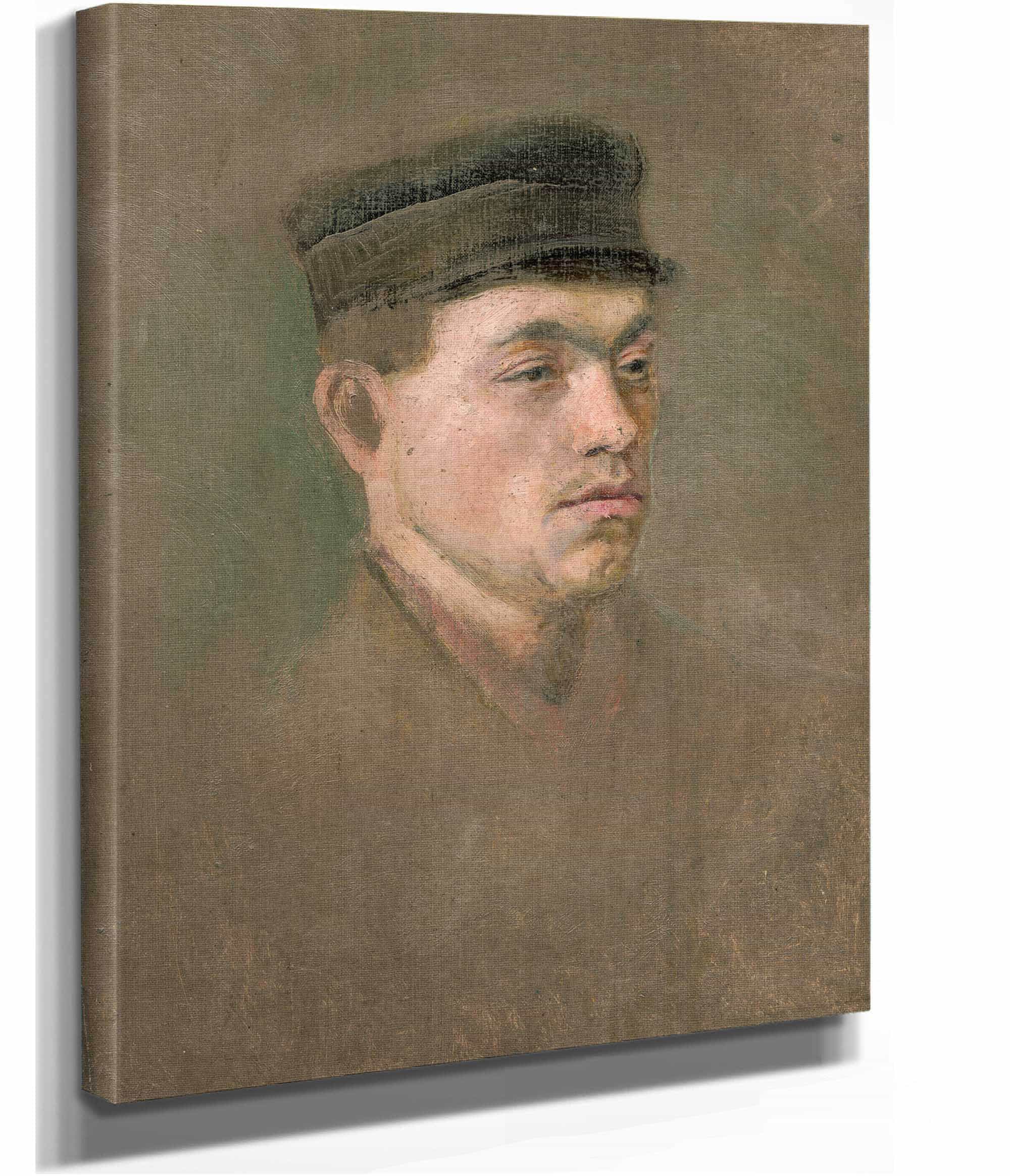 Head Study Of A Craftsboy by Ladislav Mednyanszky - Image 2