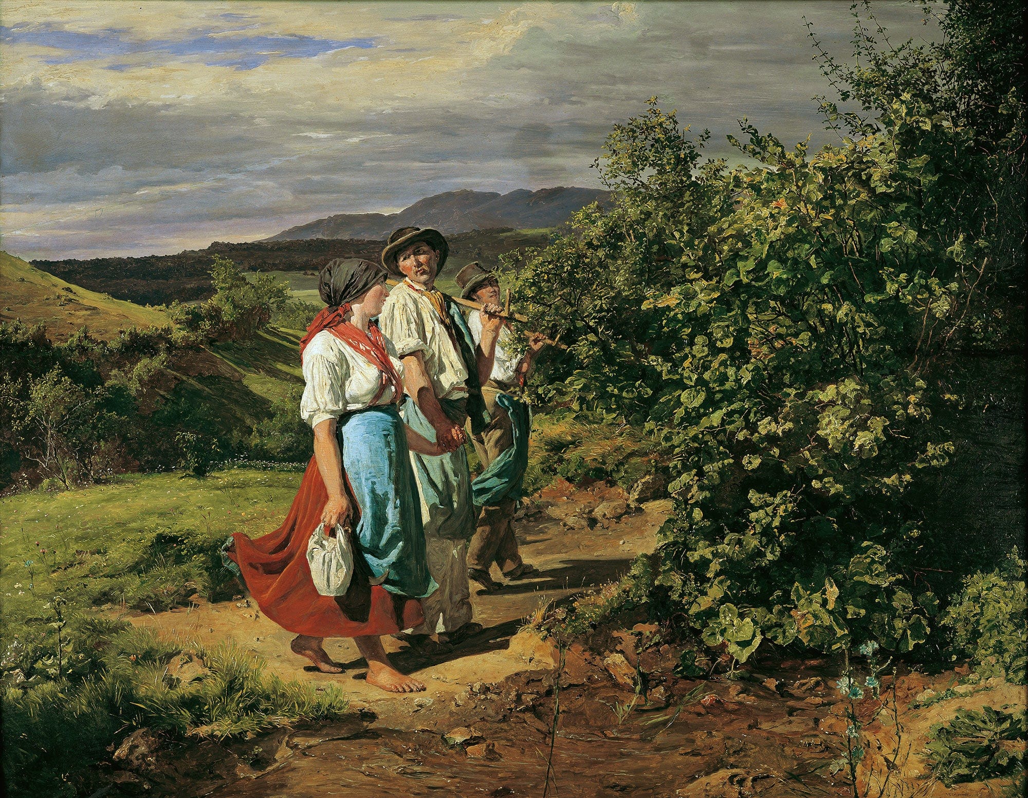 Heimkehr Von Der Arbeit Die Liebenden Am Scheideweg by Ferdinand Georg Waldmuller - Image 2