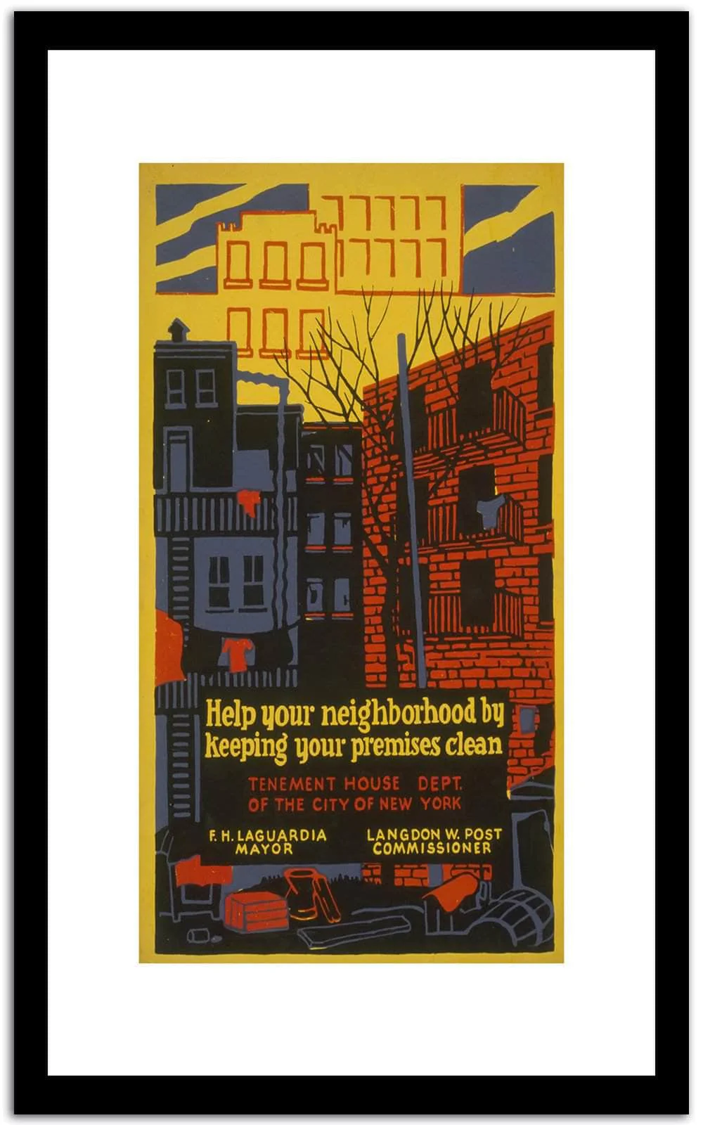 Help Your Nieghborhood By Keeping Vintage Poster