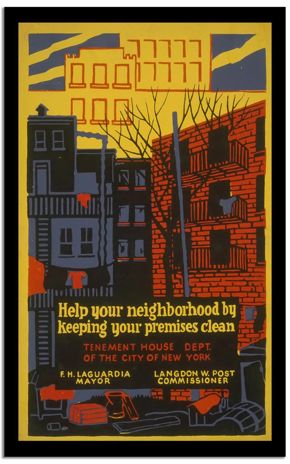 Help Your Nieghborhood By Keeping Vintage Poster - Image 2