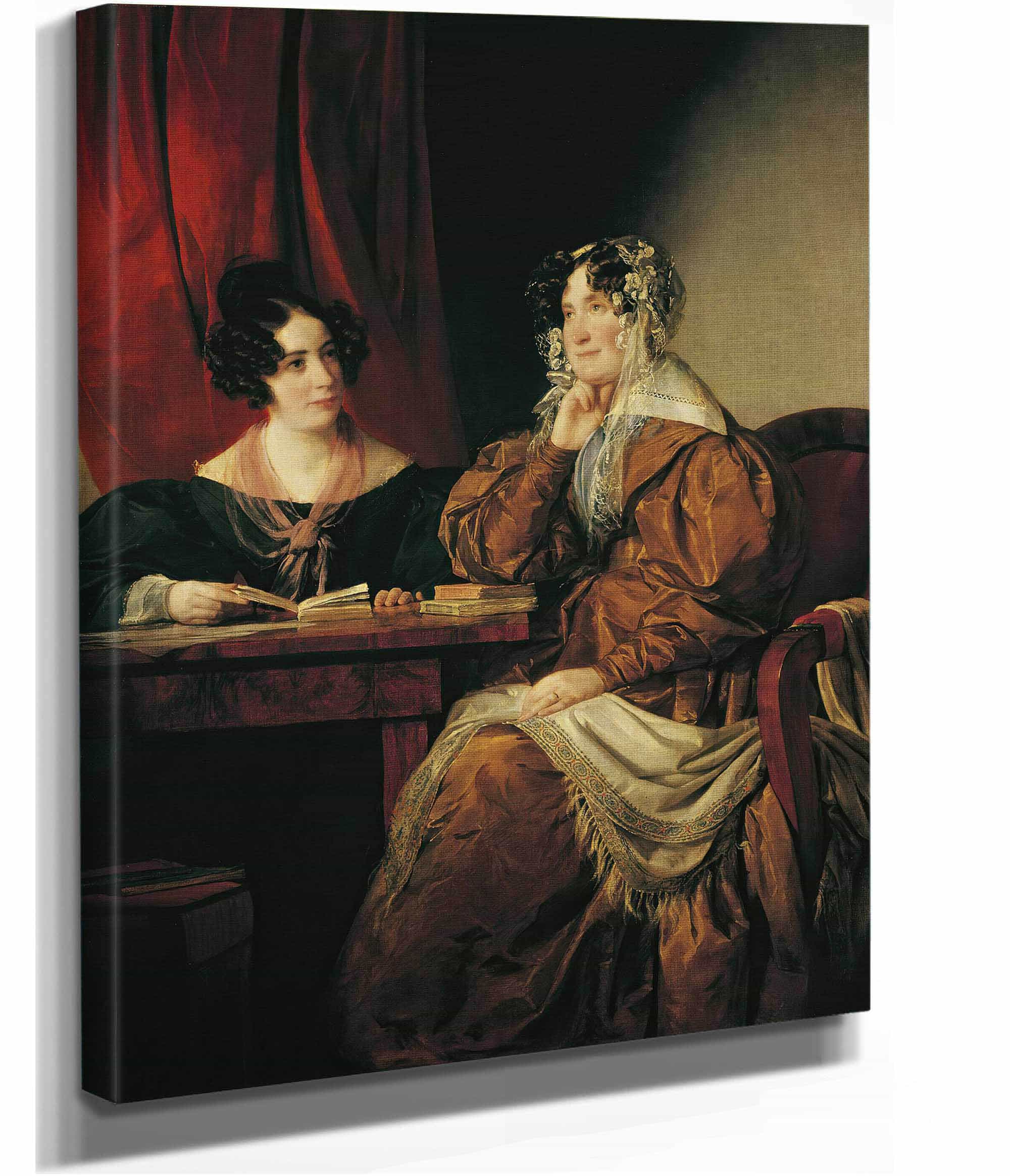Henriette Baronin Pereira Arnstein Mit Ihrer Tochter Flora by Friedrich Von Amerling - Image 2