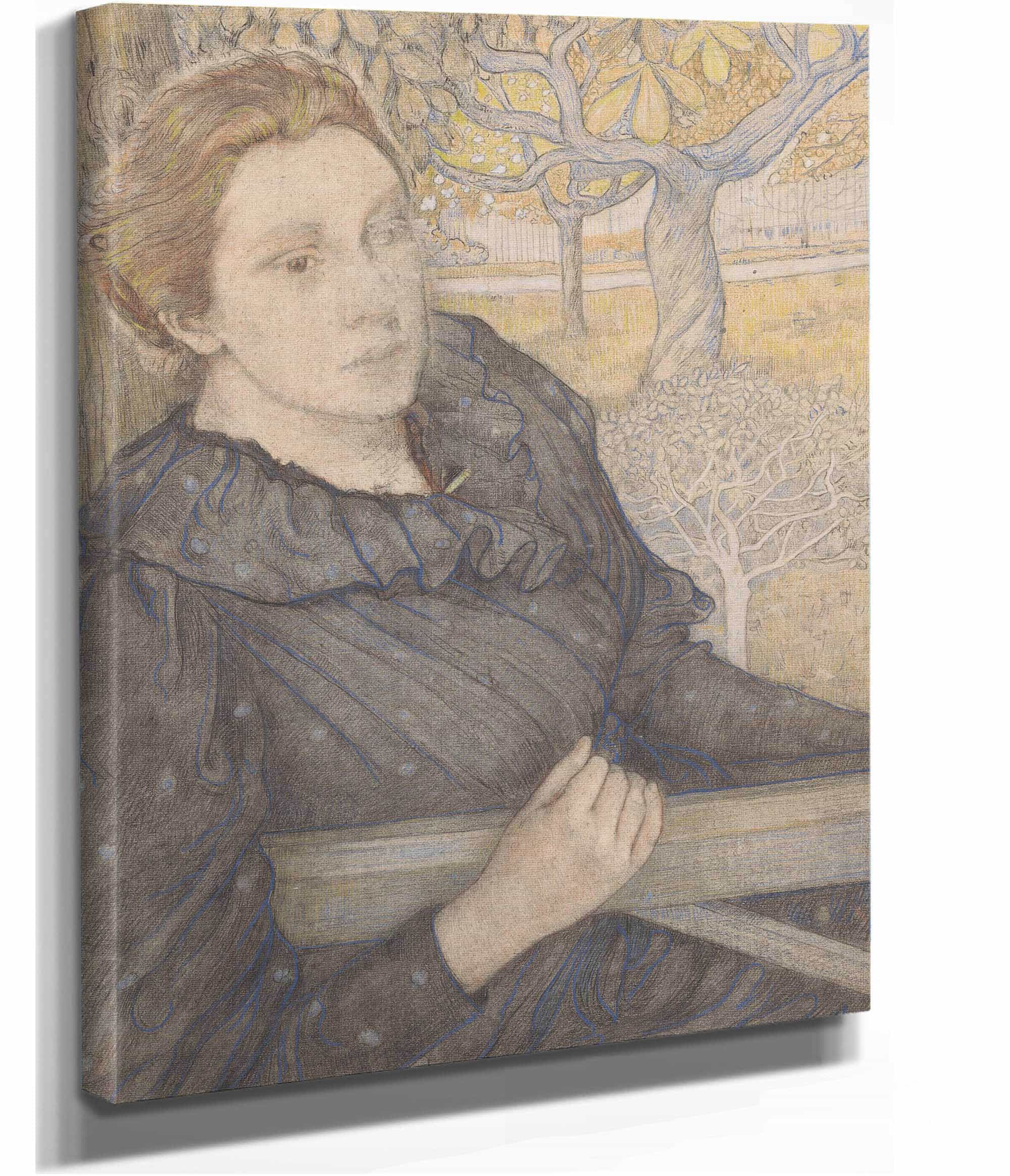 Henriette Van Der Schalk In Een Tuin Te Noordwijk by Richard Nicolaus Roland Holst - Image 2