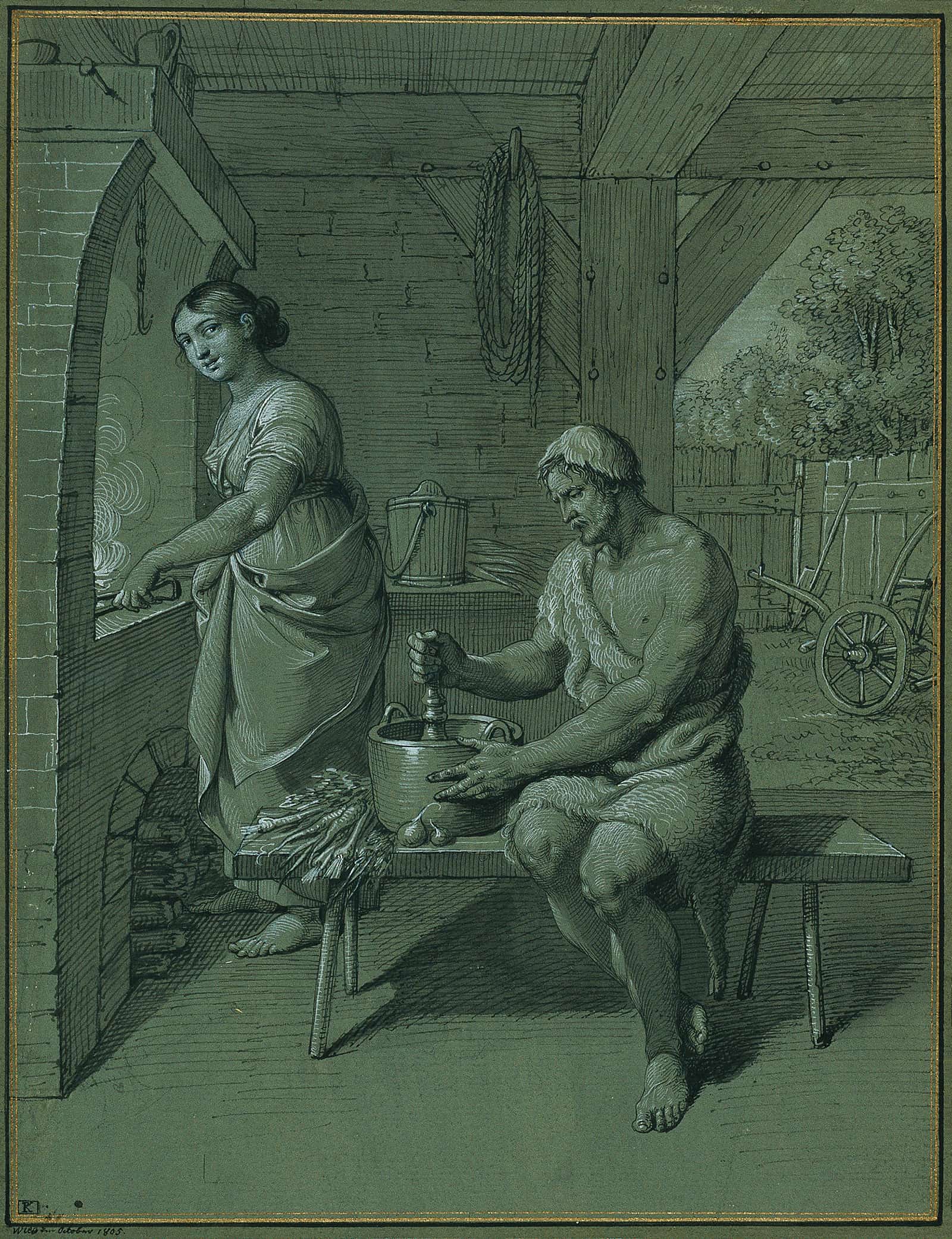 Herkules Und Omphale by Johann Peter Krafft - Image 2