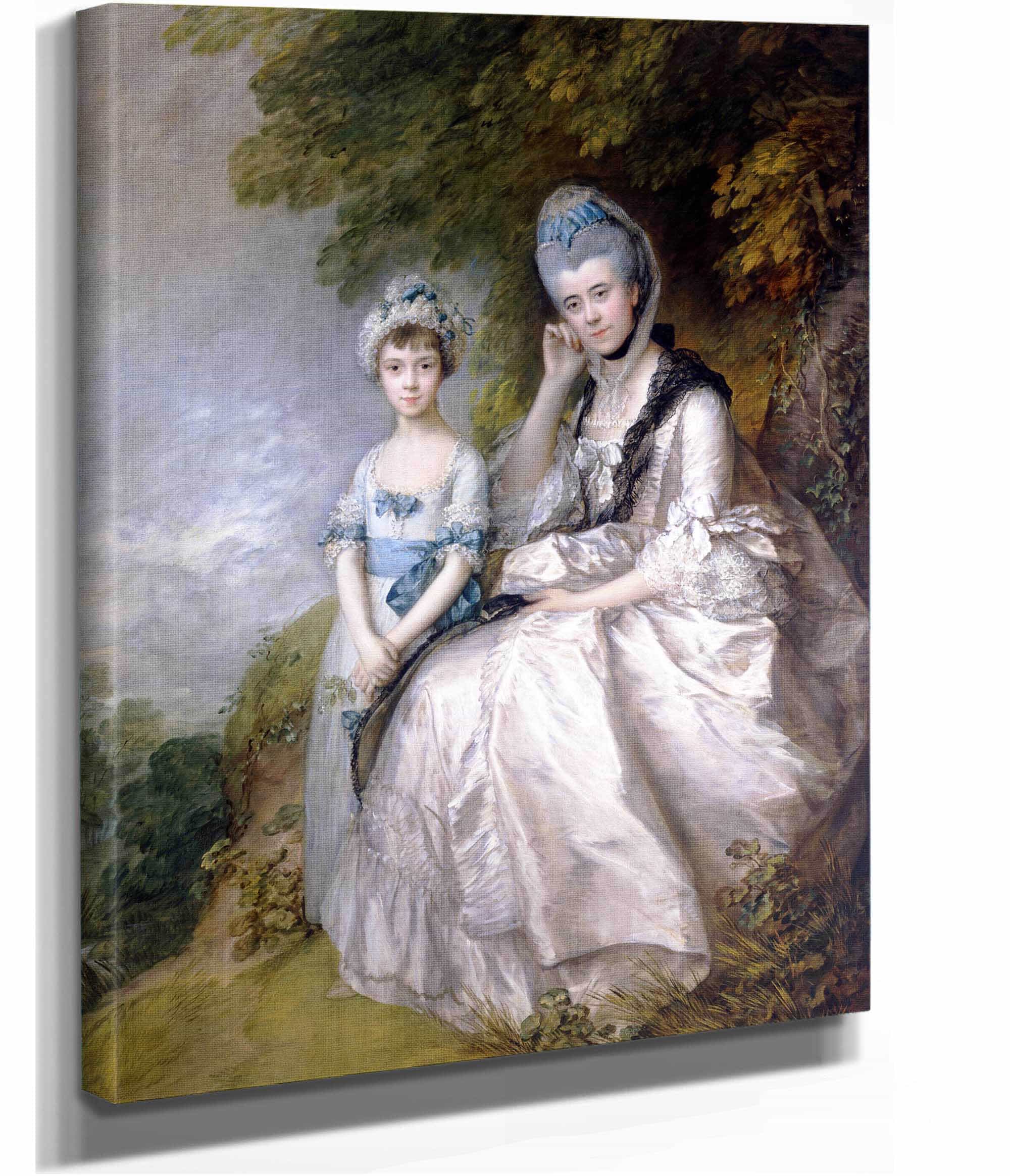 Hester Countess Of Sussex And Her Daughter Lady Barbara Yelverton by Thomas Gainsborough - Image 2