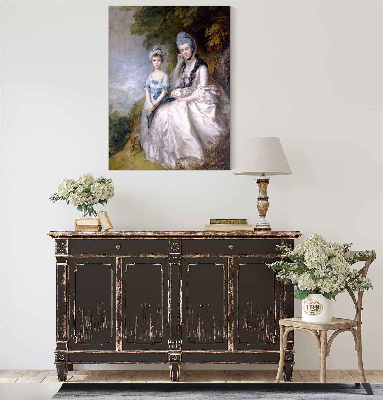 Hester Countess Of Sussex And Her Daughter Lady Barbara Yelverton by Thomas Gainsborough - Image 4