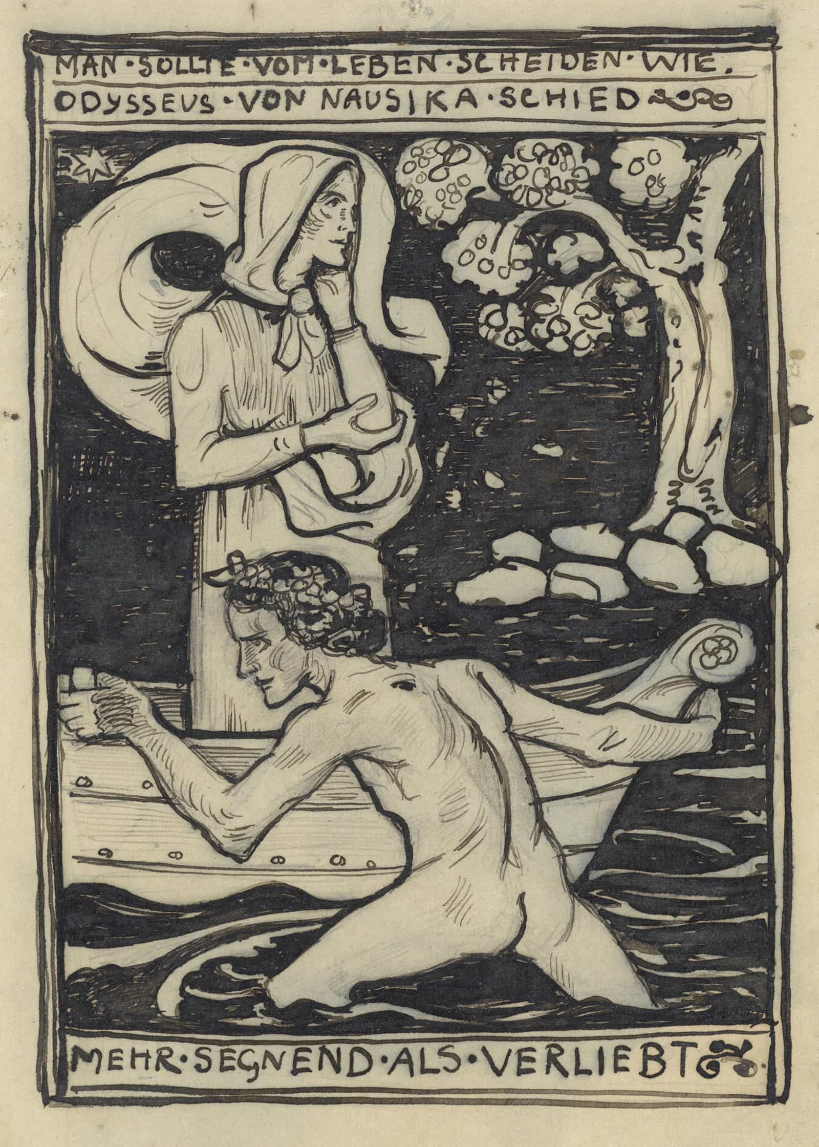 Het Afscheid Van Odysseus En Naussikaa by Richard Nicolaus Roland Holst