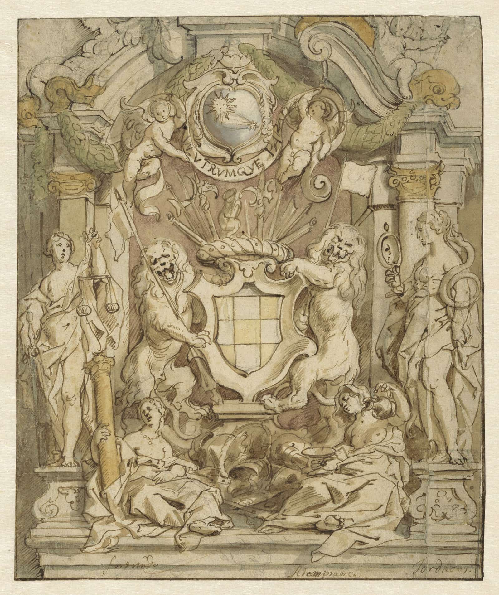 Het Wapen Van Van Der Linden by Jacob Jordaens