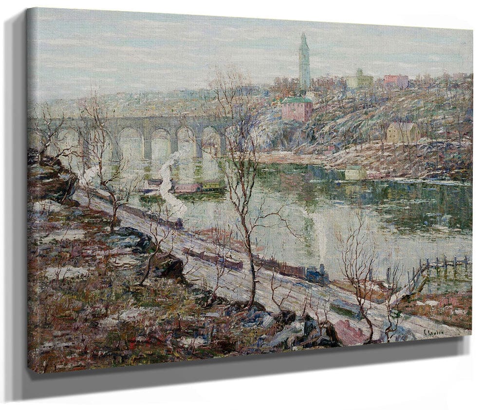 High Bridge, Harlem River By Ernest Lawson