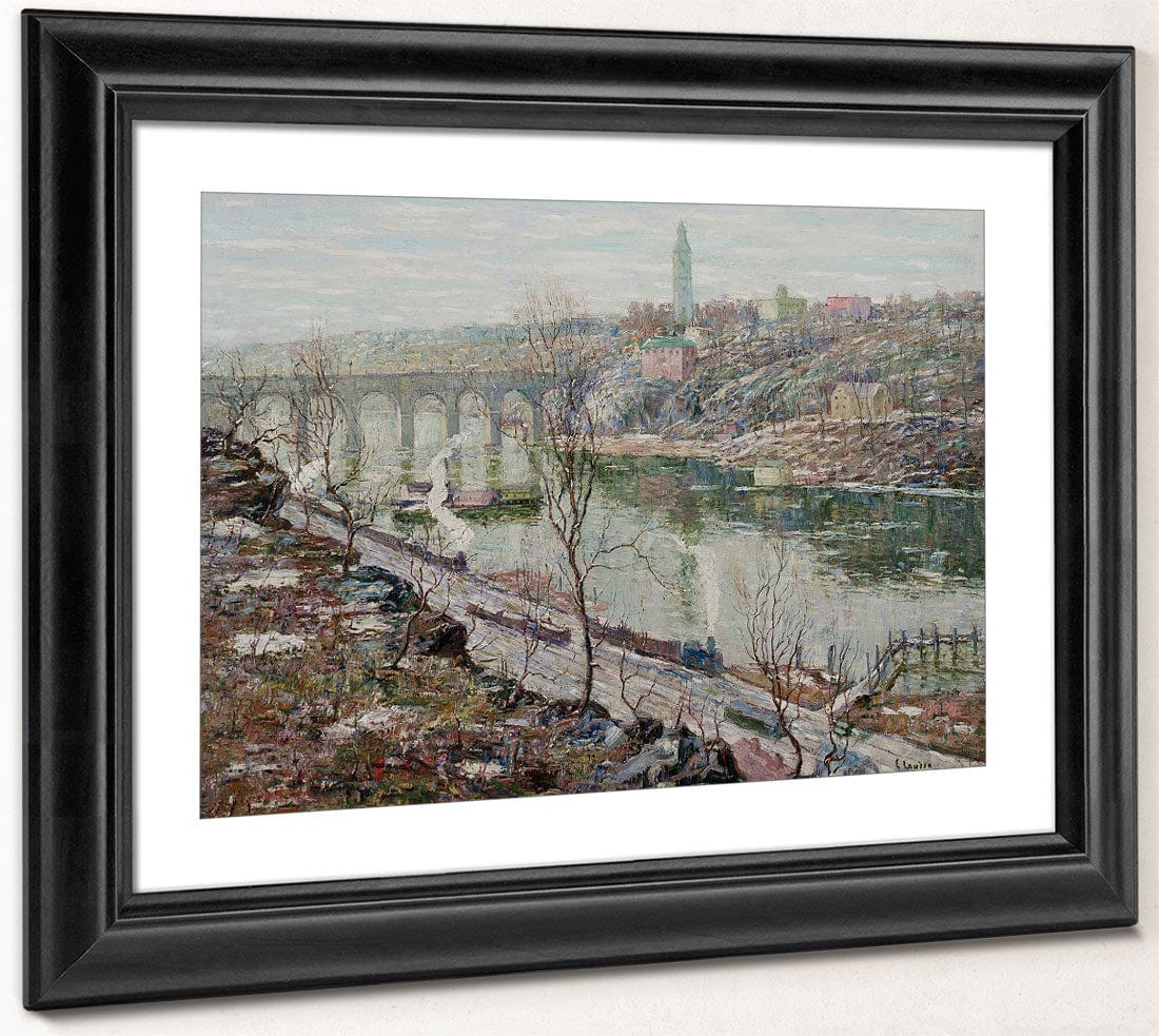 High Bridge, Harlem River By Ernest Lawson - Image 2