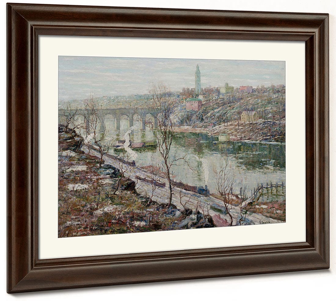 High Bridge, Harlem River By Ernest Lawson - Image 3