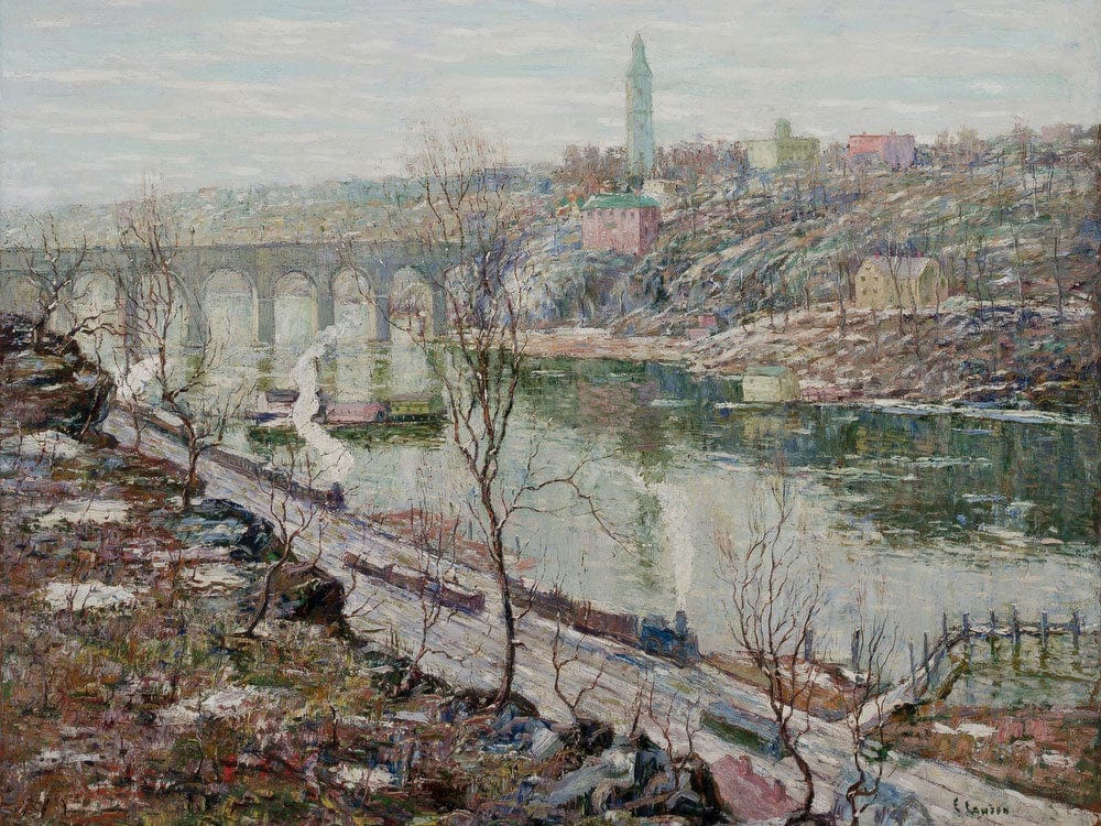 High Bridge, Harlem River By Ernest Lawson - Image 5