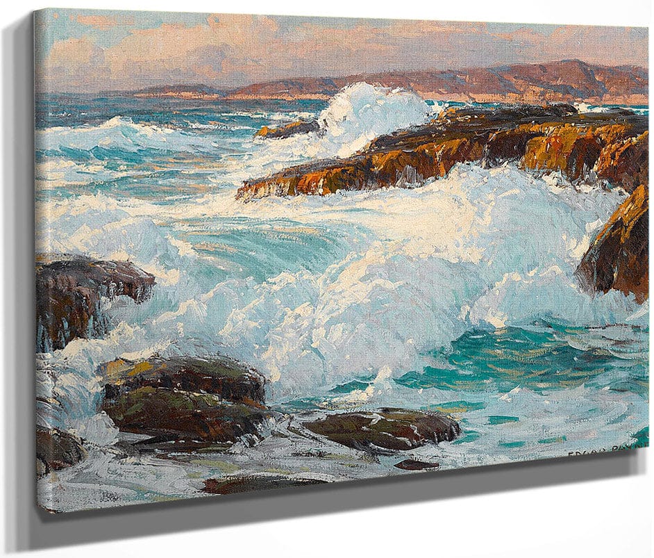 High Surf Along The Laguna Coast By Edgar Payne