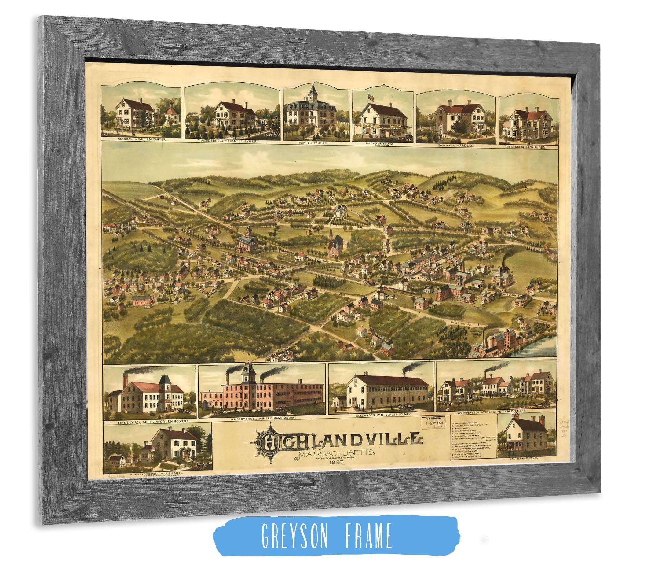 Highlandville Massachusetts 1887 State of Massachusetts - Image 6