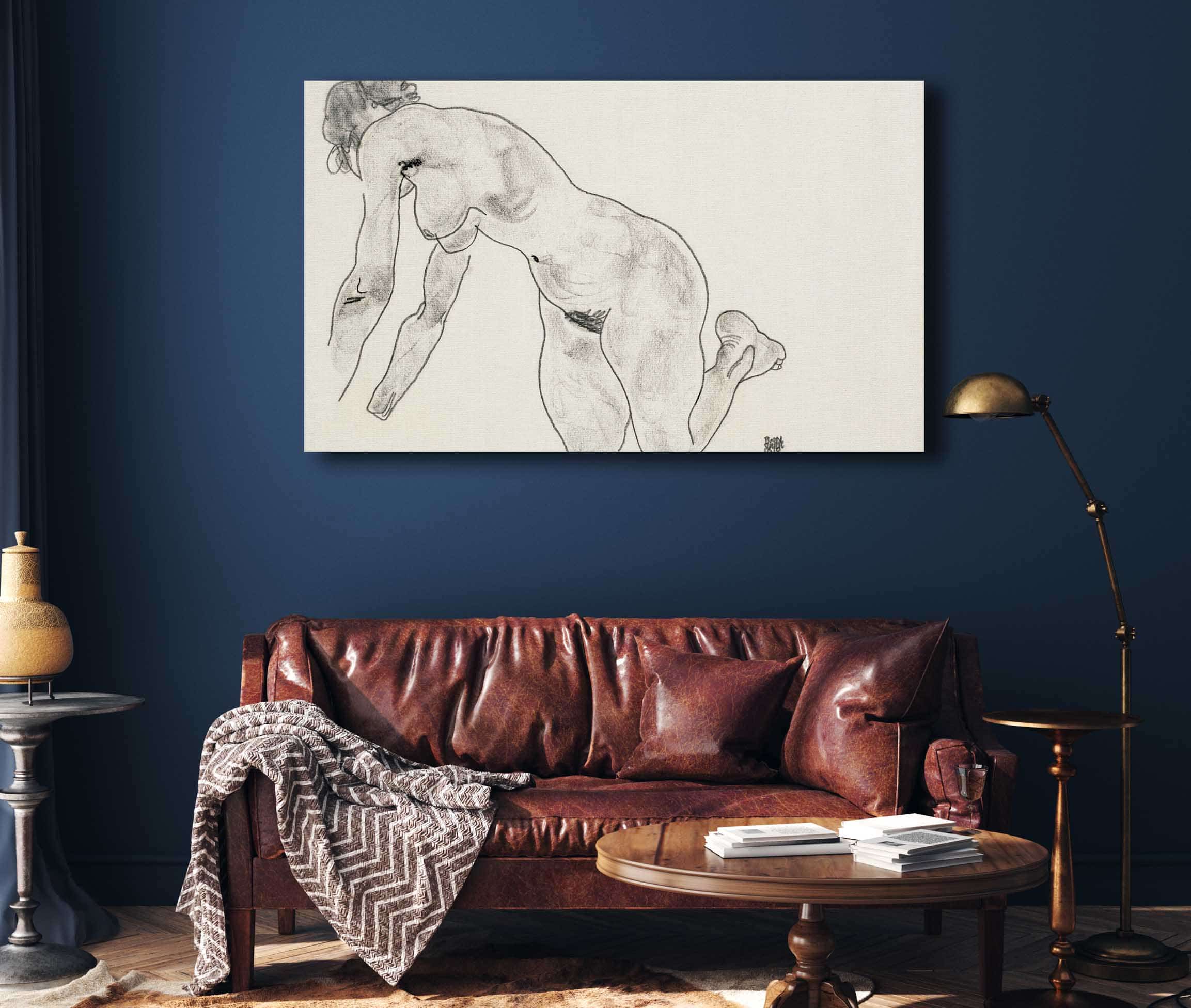 Hockender Weiblicher Akt by Egon Schiele - Image 4