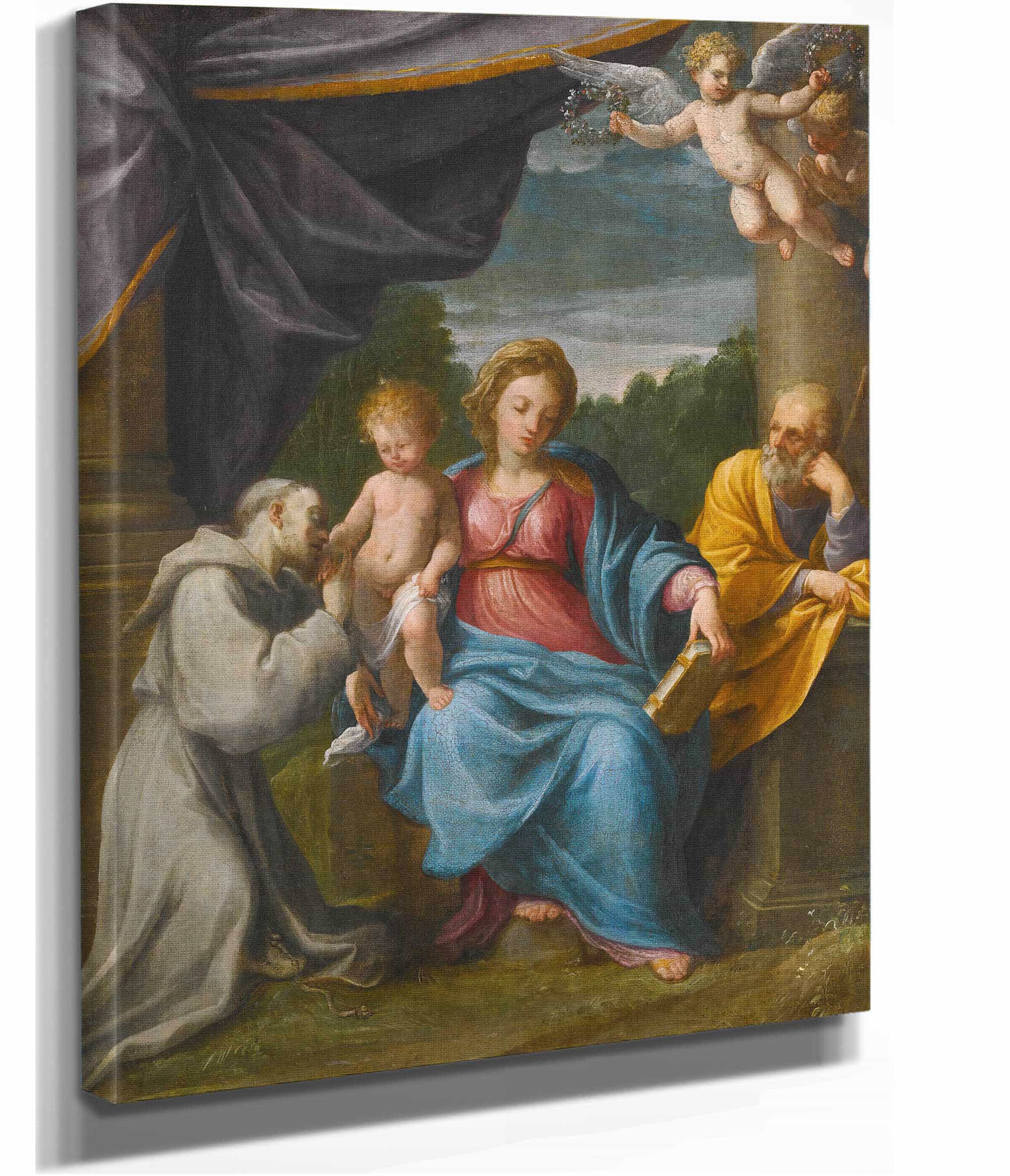 Holy Family With Saint Francis by Guido Reni - Image 2