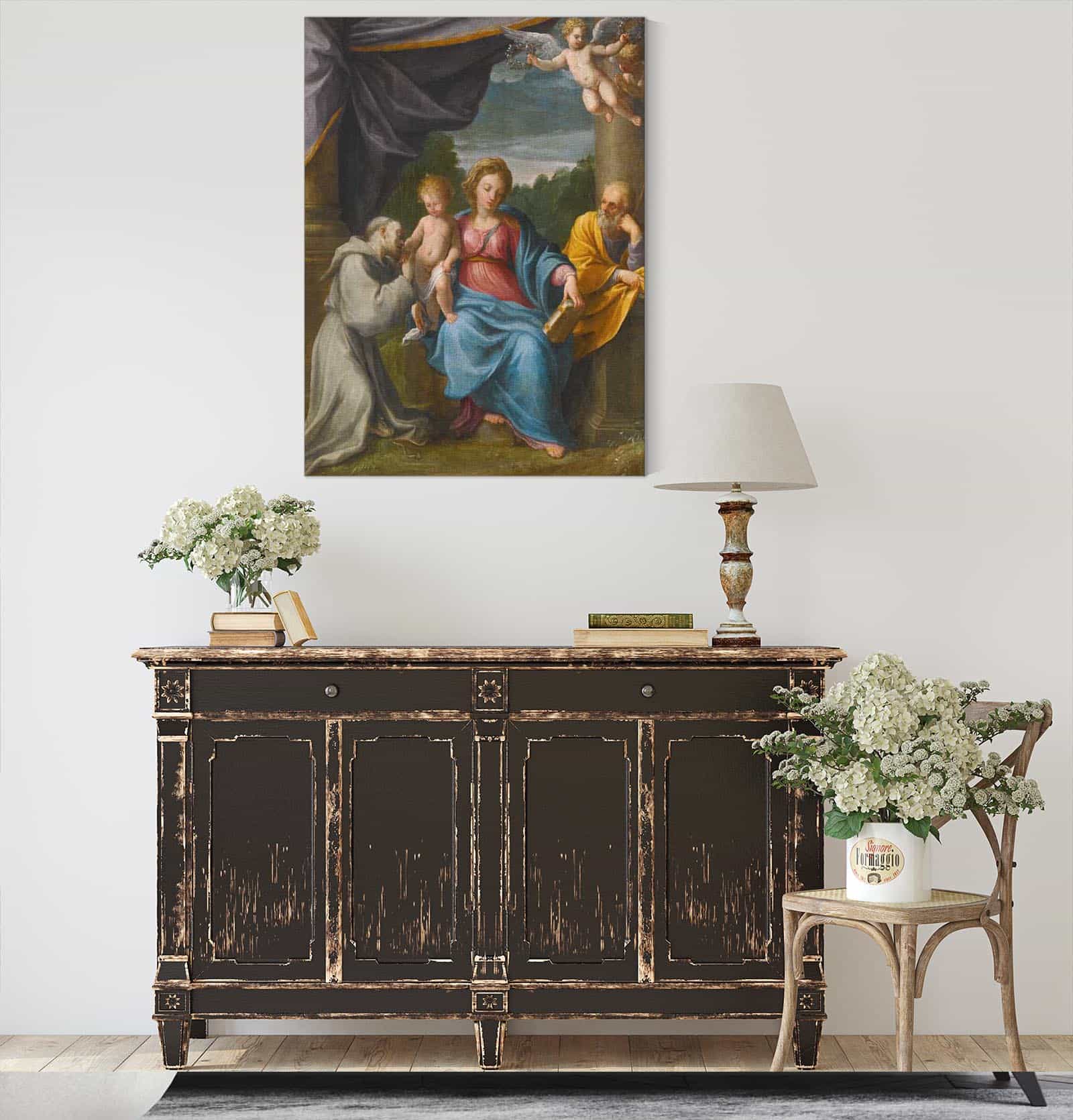 Holy Family With Saint Francis by Guido Reni - Image 4
