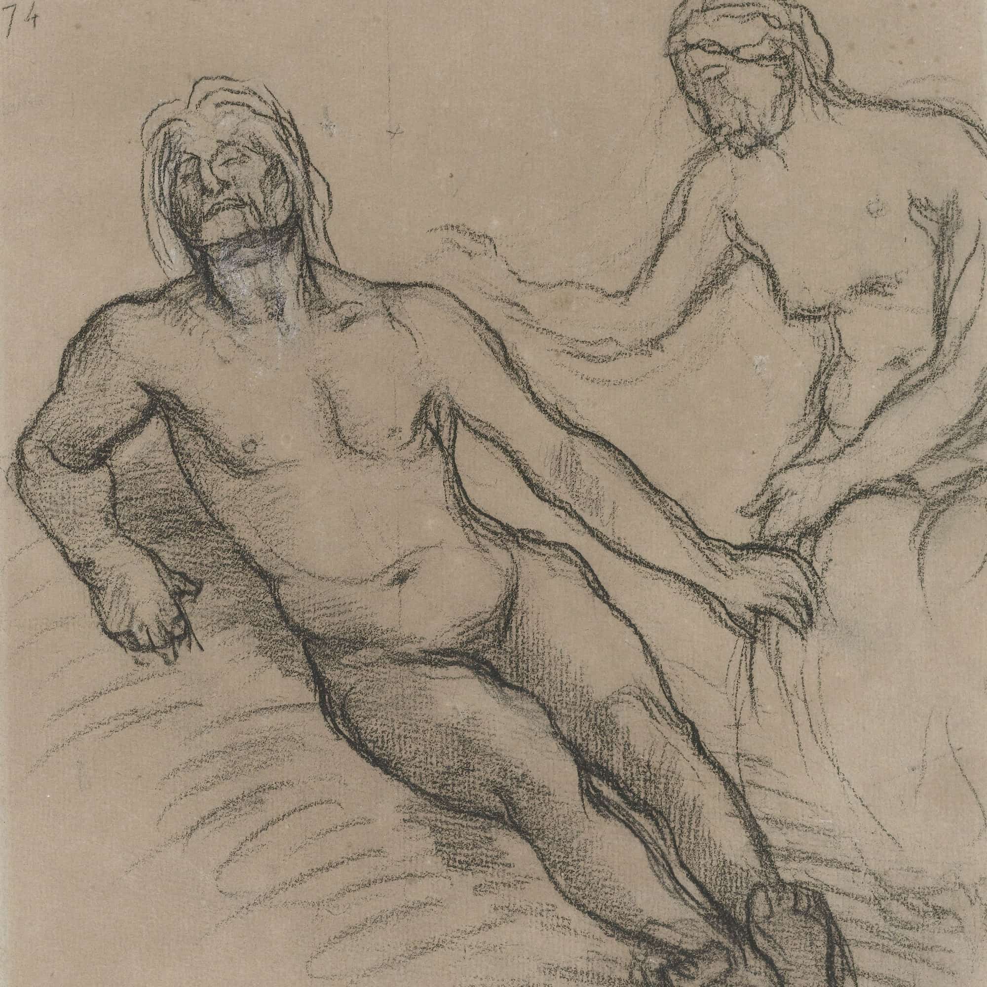 Homme Allonge Par Terre Et Femme Assise Penchee Sur Lui by Pierre Puvis De Chavannes - Image 4