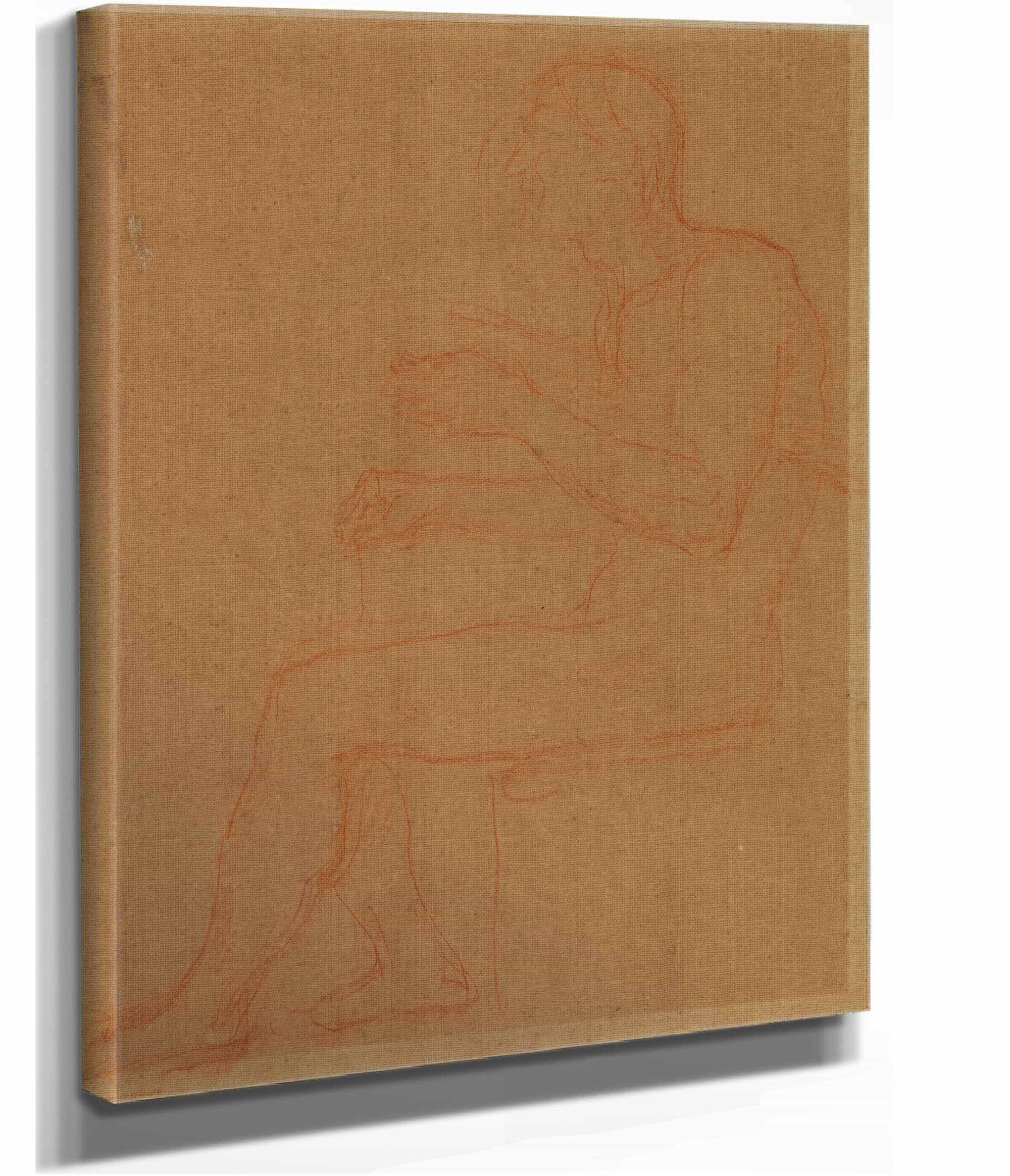 Homme Assis De Profil A Gauche by Pierre Puvis De Chavannes - Image 2