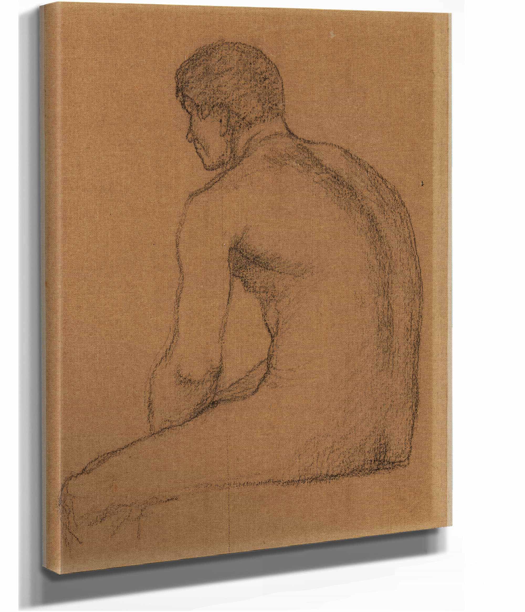 Homme Assis Nu De Dos by Pierre Puvis De Chavannes - Image 2