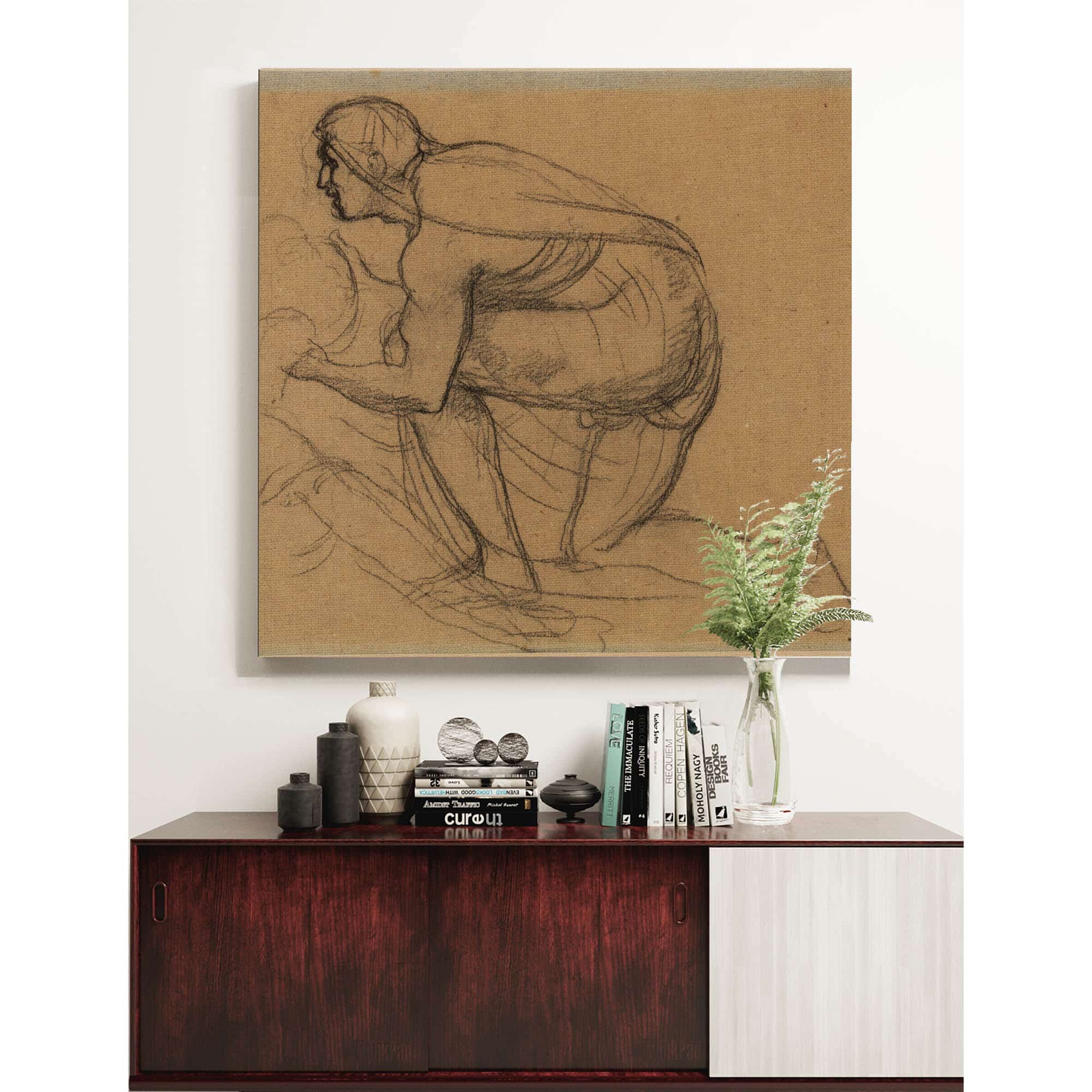 Homme Drape De Profil A Gauche Genou Droit A Terre by Pierre Puvis De Chavannes - Image 5