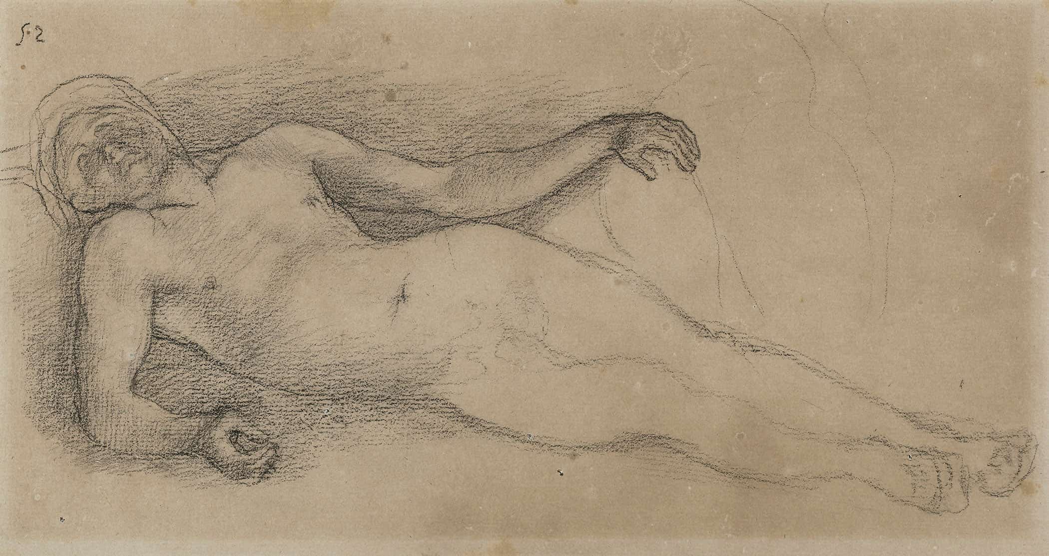 Homme Nu Allonge by Pierre Puvis De Chavannes - Image 2