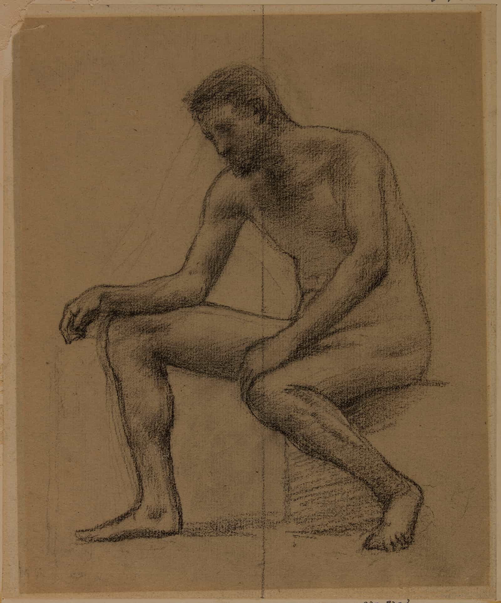 Homme Nu Assis by Pierre Puvis De Chavannes - Image 3