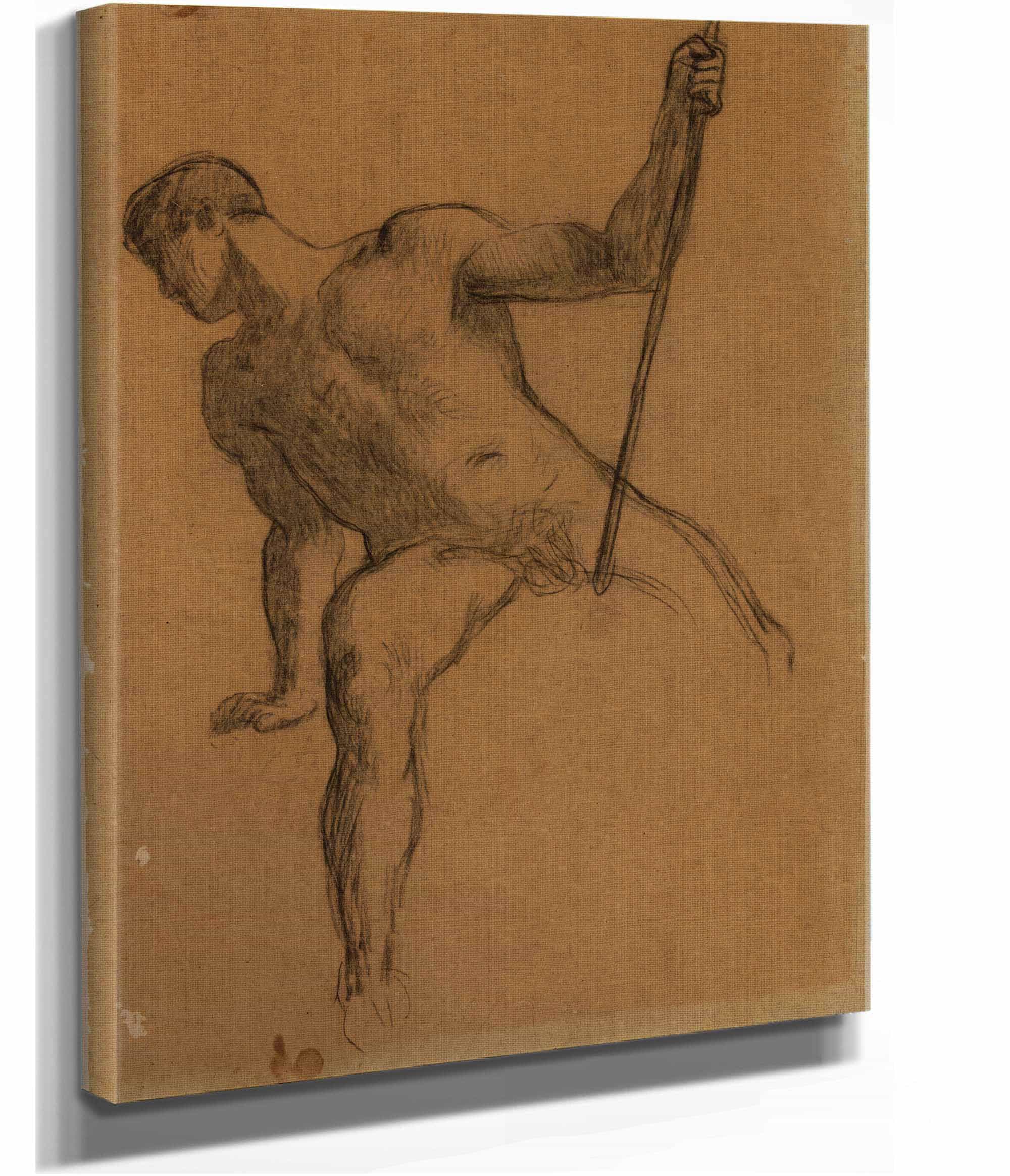 Homme Nu Assis by Pierre Puvis De Chavannes - Image 4