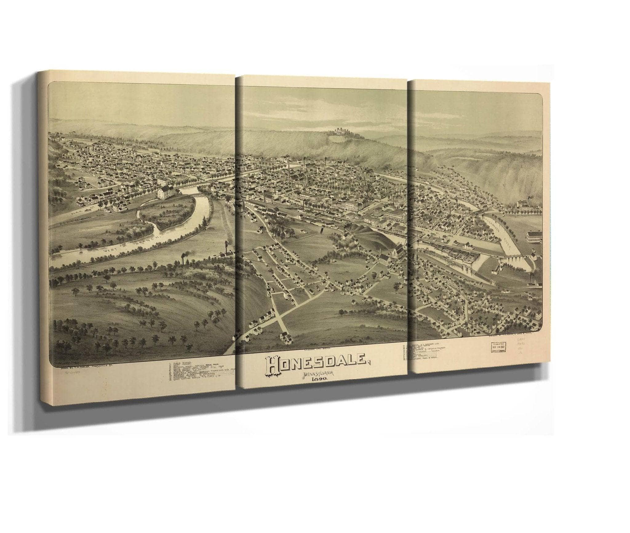 Honesdale Pennsylvania 1890 State Of Pennsylvania - Image 2