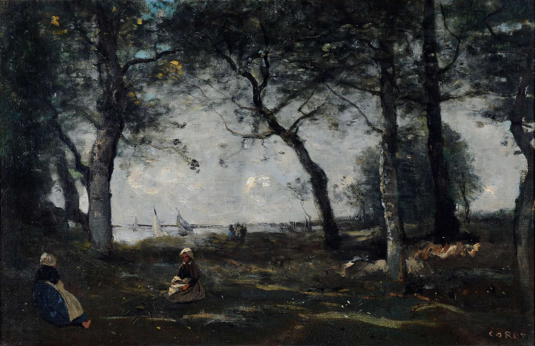 Honfleur by Jean Baptiste Camille Corot - Image 2