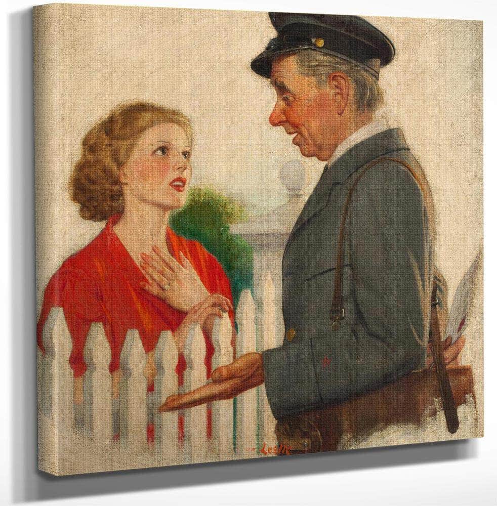 Hoping For A Letter Liberty Magazine Cover April 28 1934 By Leslie Thrasher