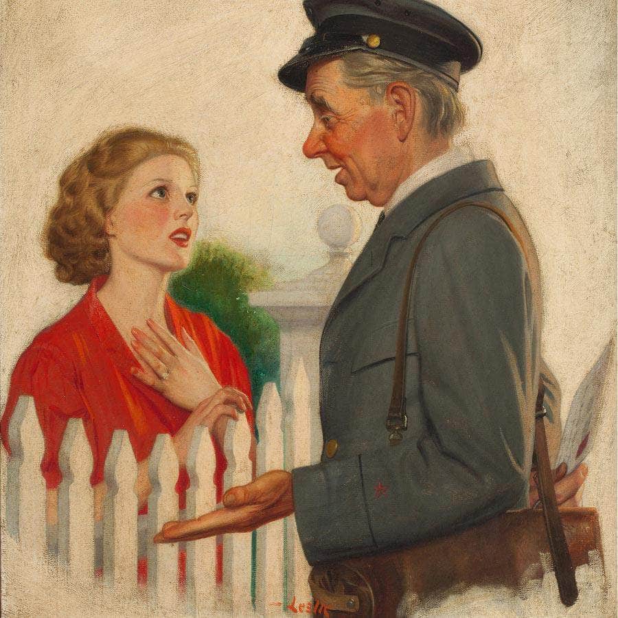 Hoping For A Letter Liberty Magazine Cover April 28 1934 By Leslie Thrasher - Image 5