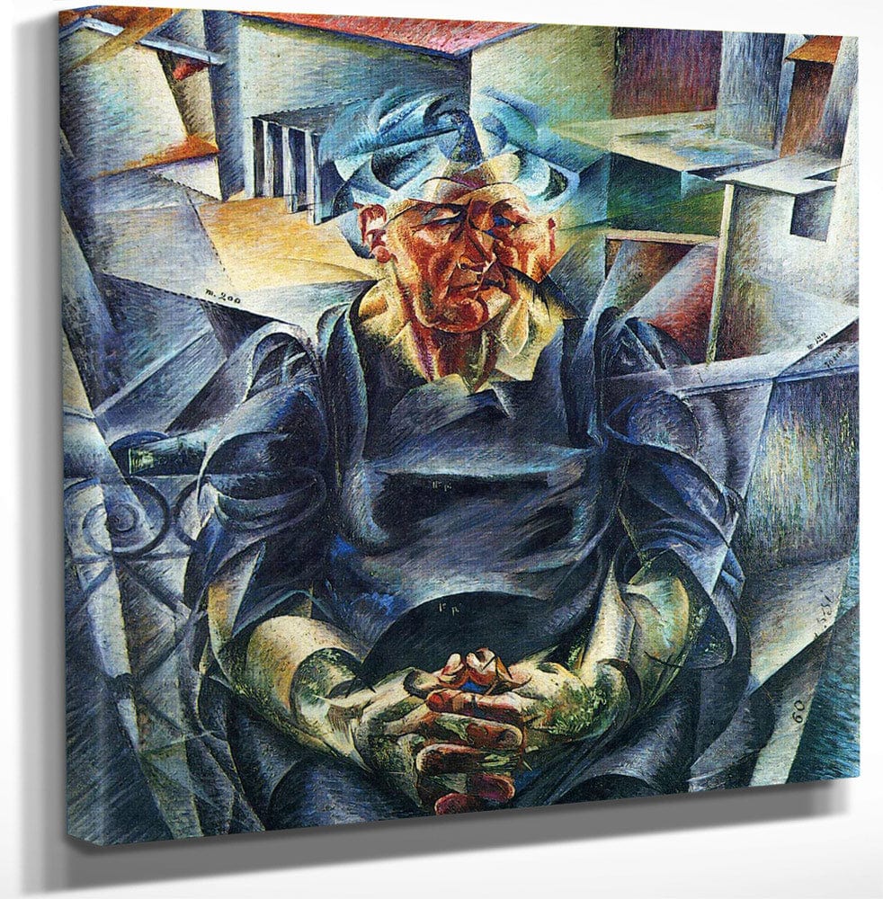 Horizontal Volumes 1912 Futurism Oil On Canvas Private Collection By Umberto Boccioni