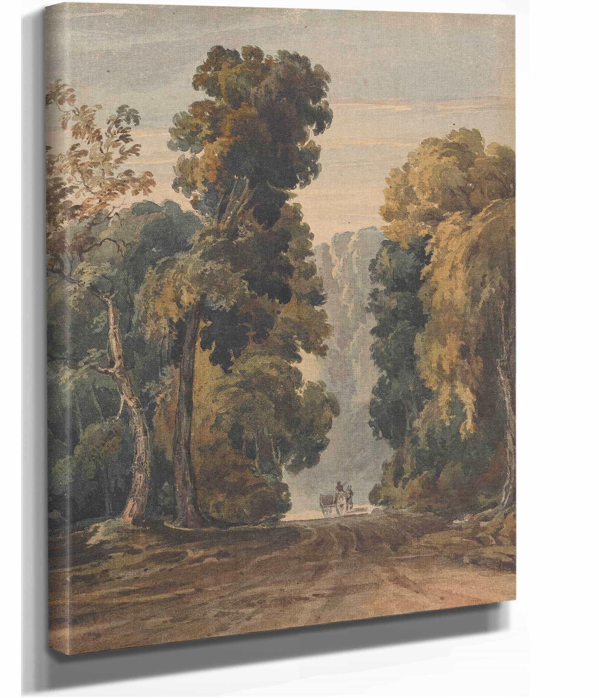 Horse Cart And Driver On Wide Tree Lined Lane by Thomas Sully - Image 2