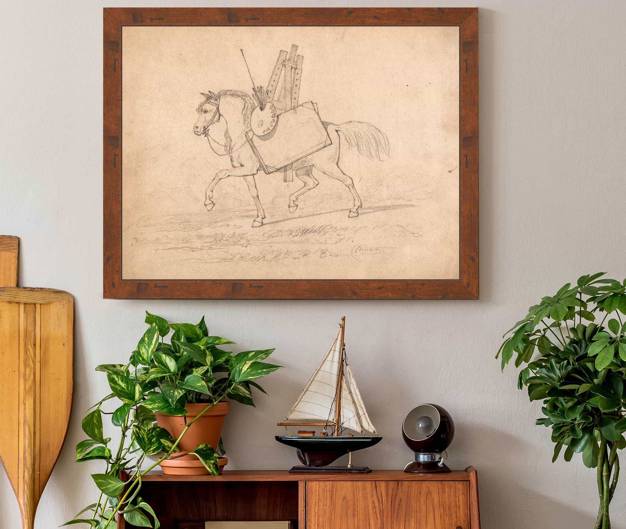 Horse Loaded With Artists Paraphernalia by John Sell Cotman - Image 3